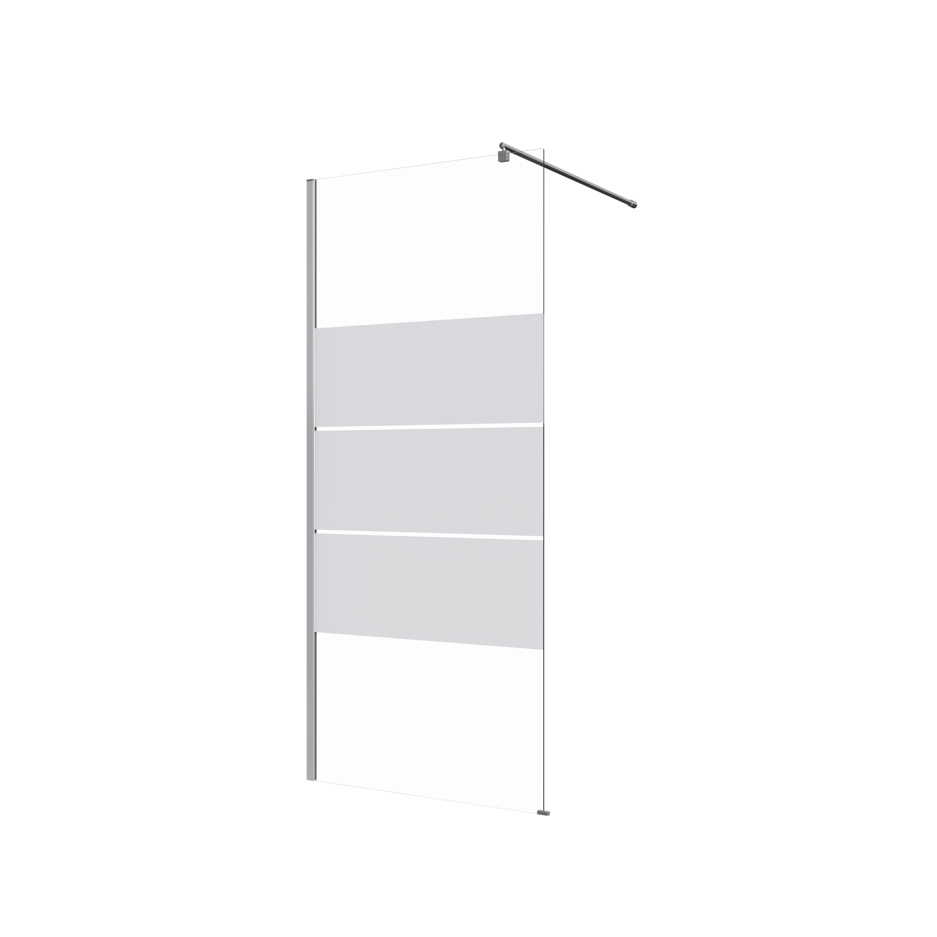 Paroi de douche à l'italienne verre sérigraphié, l.90 cm, Ep. 6 mm chromé Easy - 5