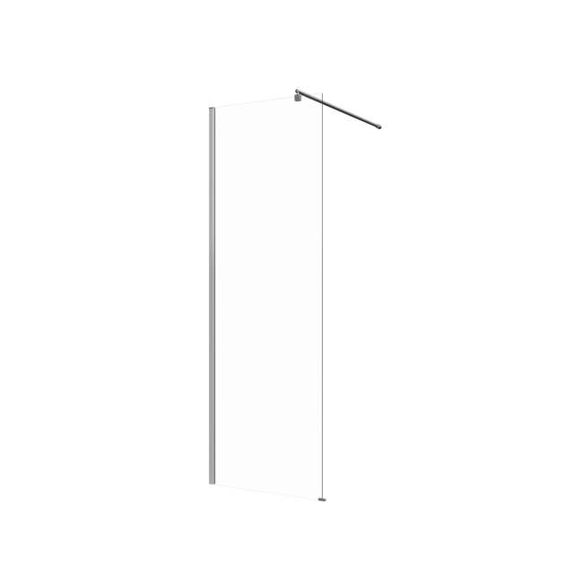 Paroi de douche à l'italienne verre transparent, l.70 cm, Ep.6 mm chromé Easy