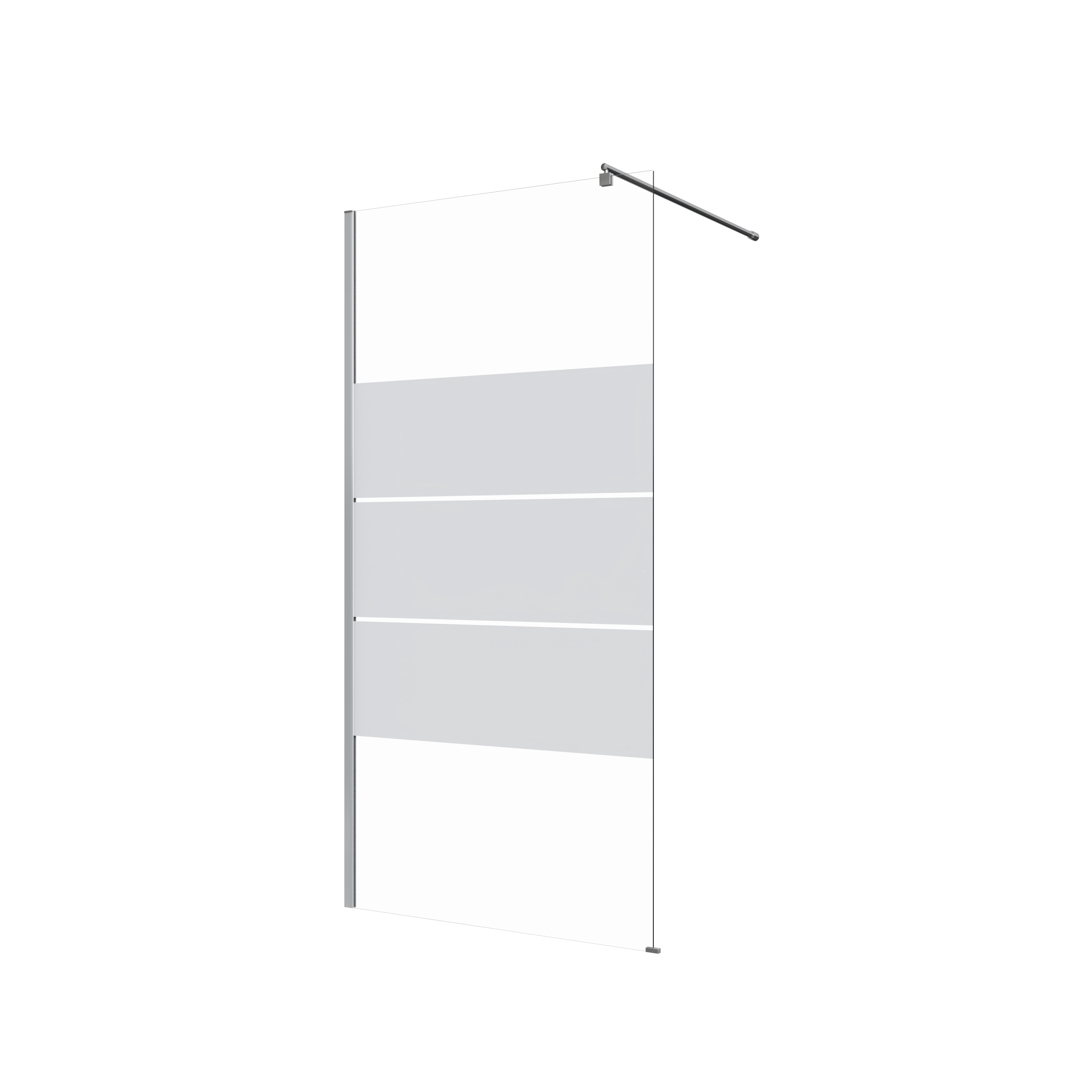 Painel de duche fixo 100x195 cm serigrafado e cromado Easy - 4