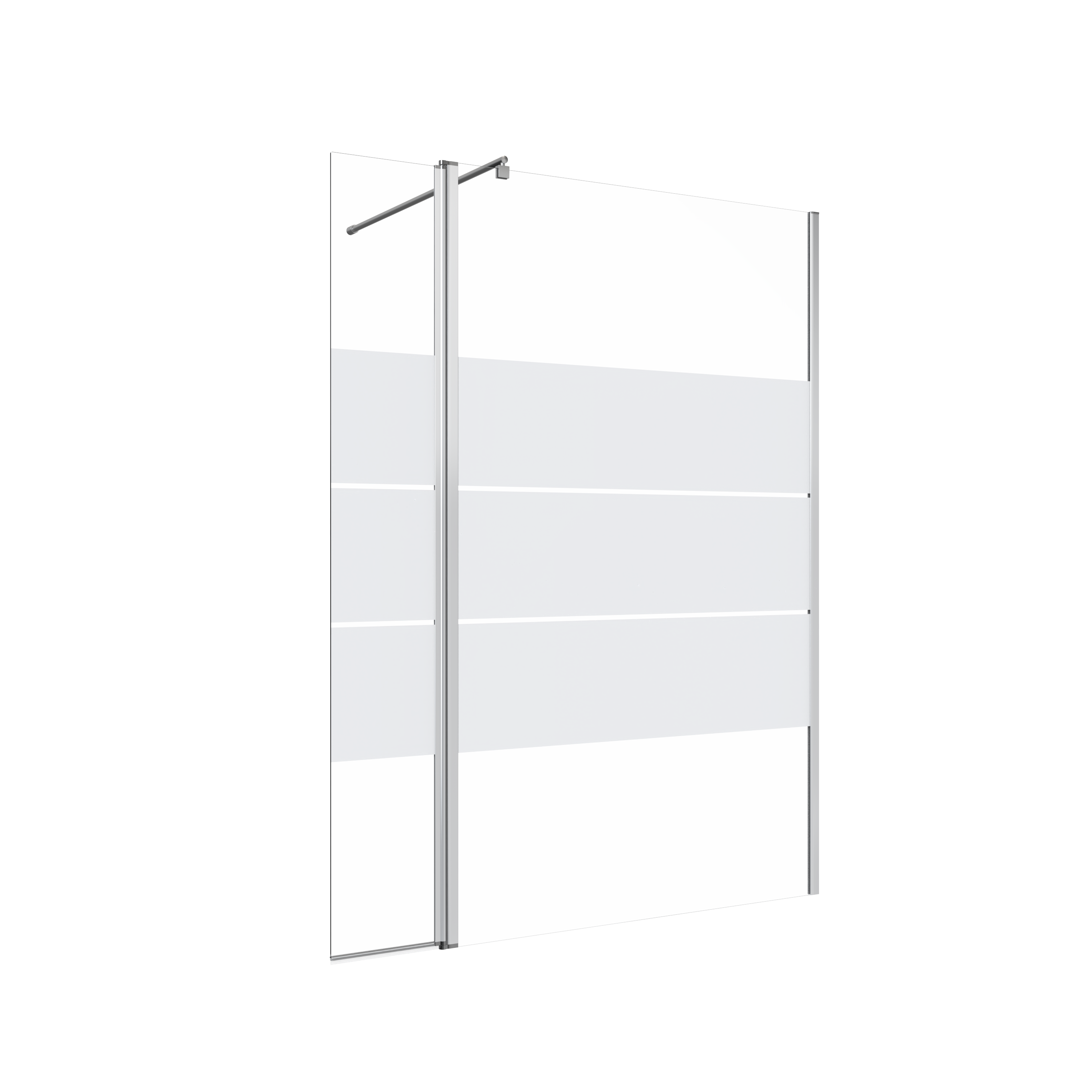 Painel de duche movivél 30x195 cm serigrafado e cromado Easy - 20