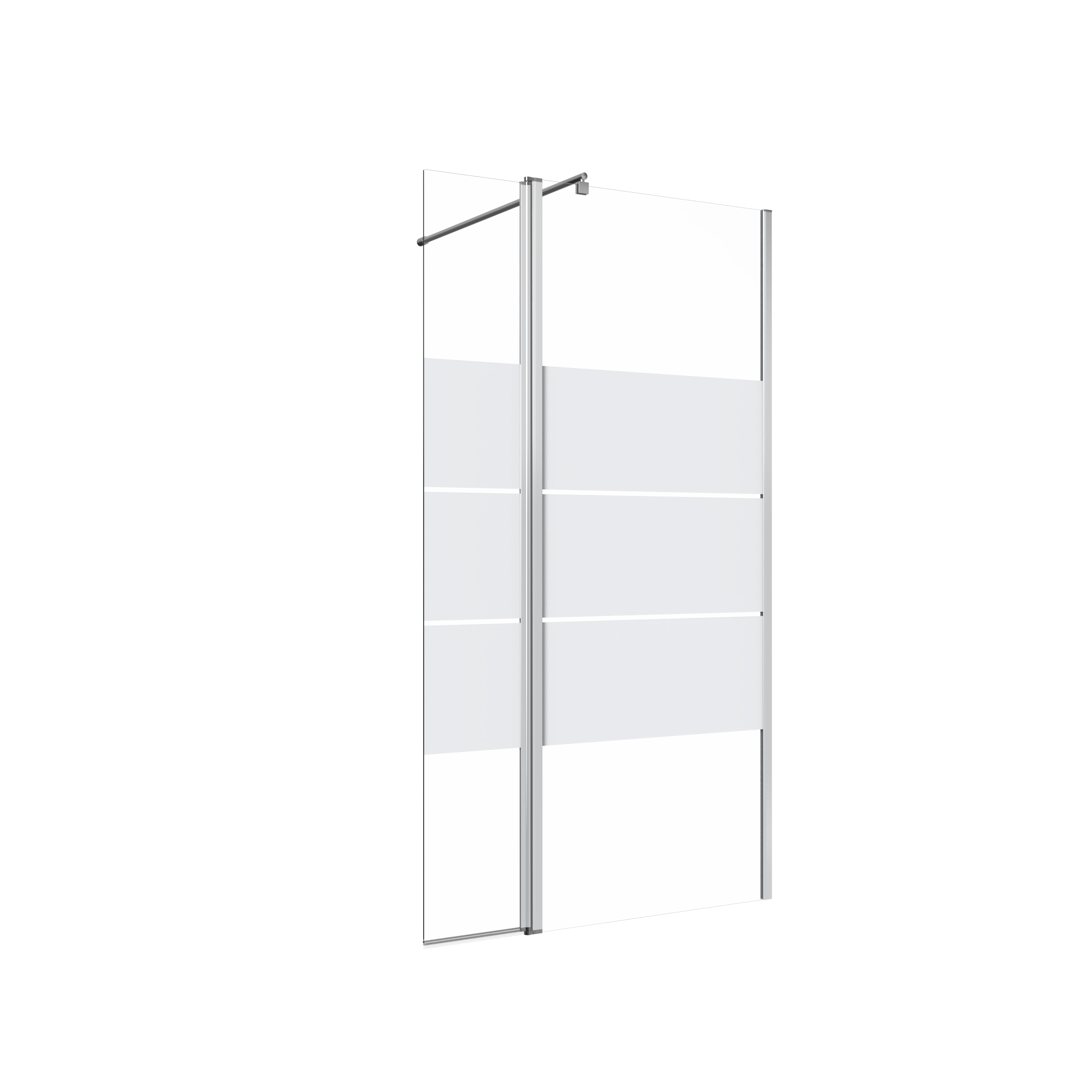 Painel de duche movivél 30x195 cm serigrafado e cromado Easy - 4