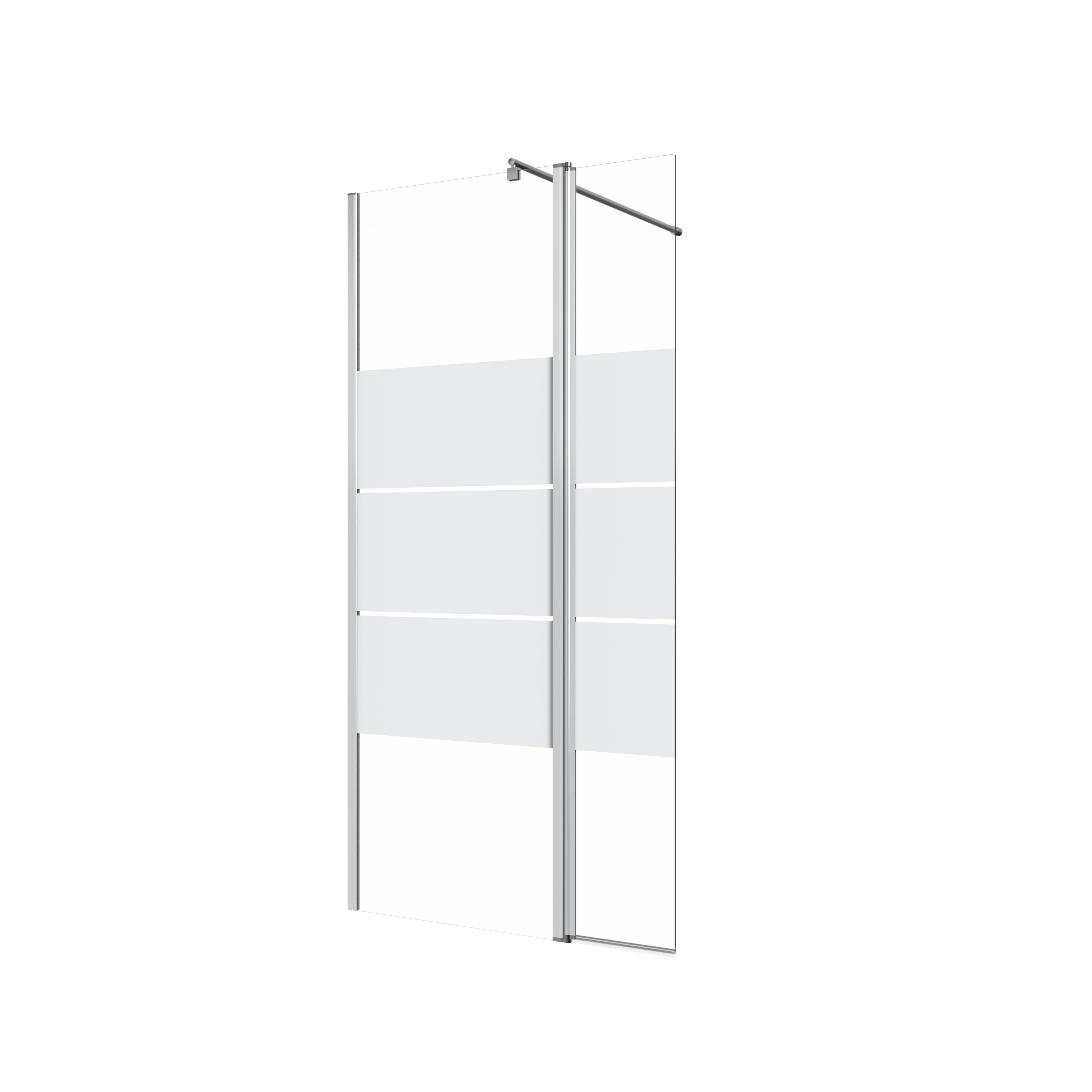 Painel de duche movivél 30x195 cm serigrafado e cromado Easy - 12