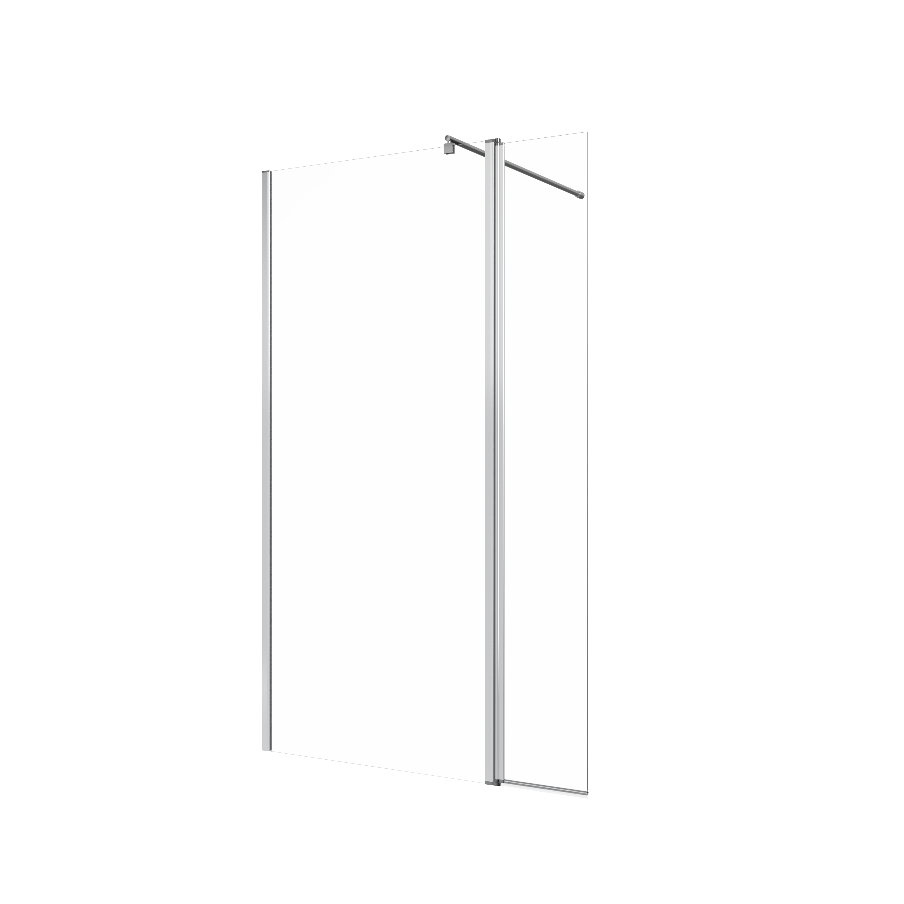 Painel de duche movivél 30x195 cm transparente e cromado Easy - 23