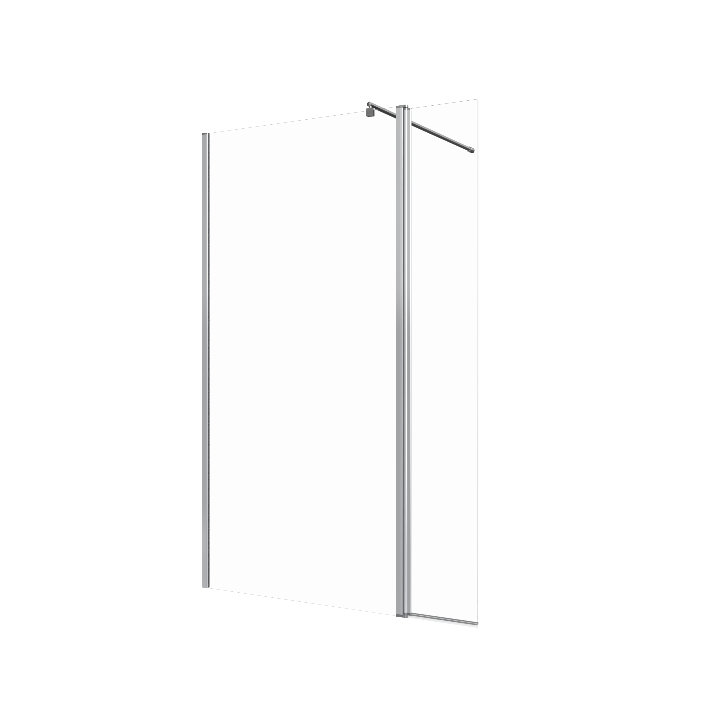 Painel de duche movivél 30x195 cm transparente e cromado Easy - 21