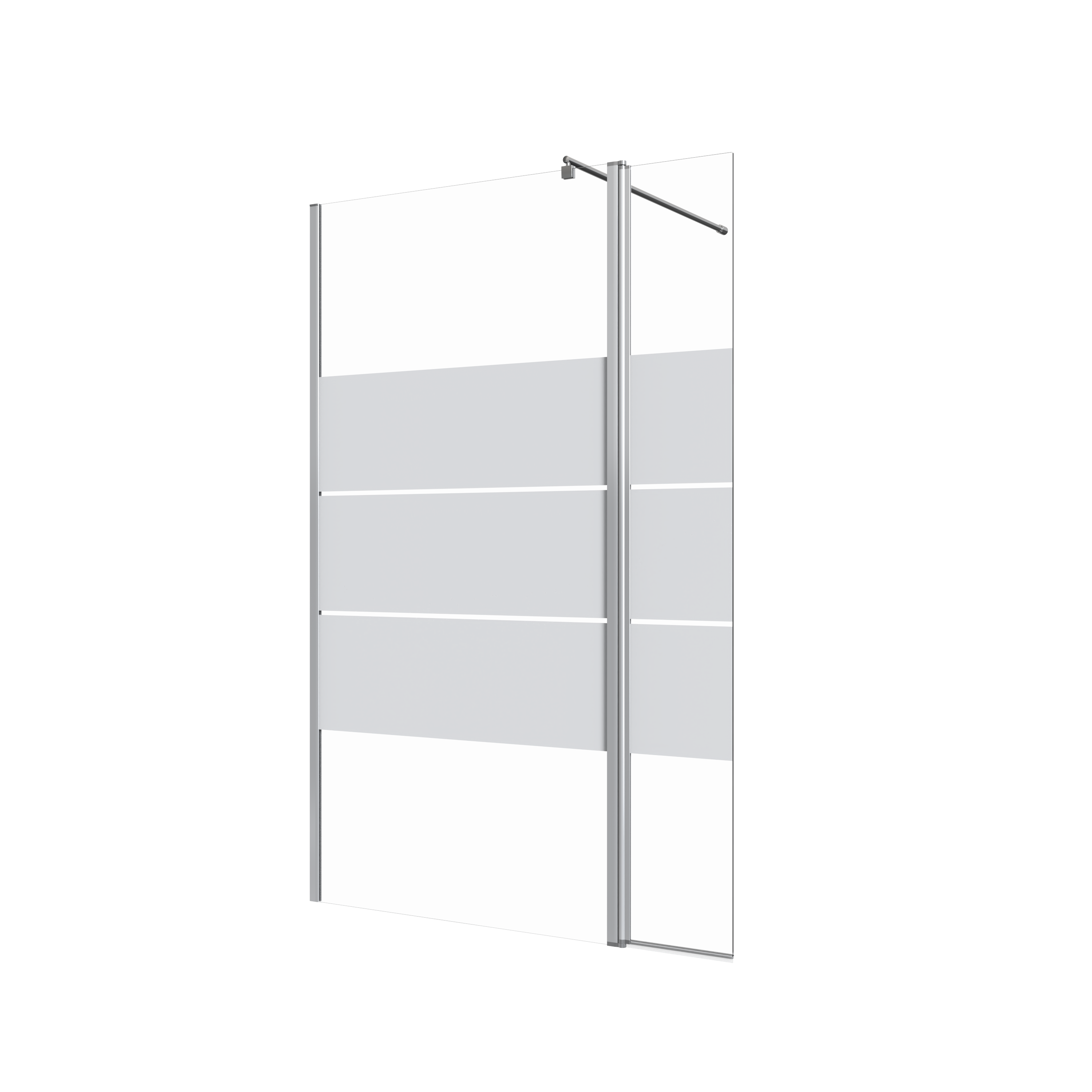 Painel de duche fixo 100x195 cm serigrafado e cromado Easy - 10