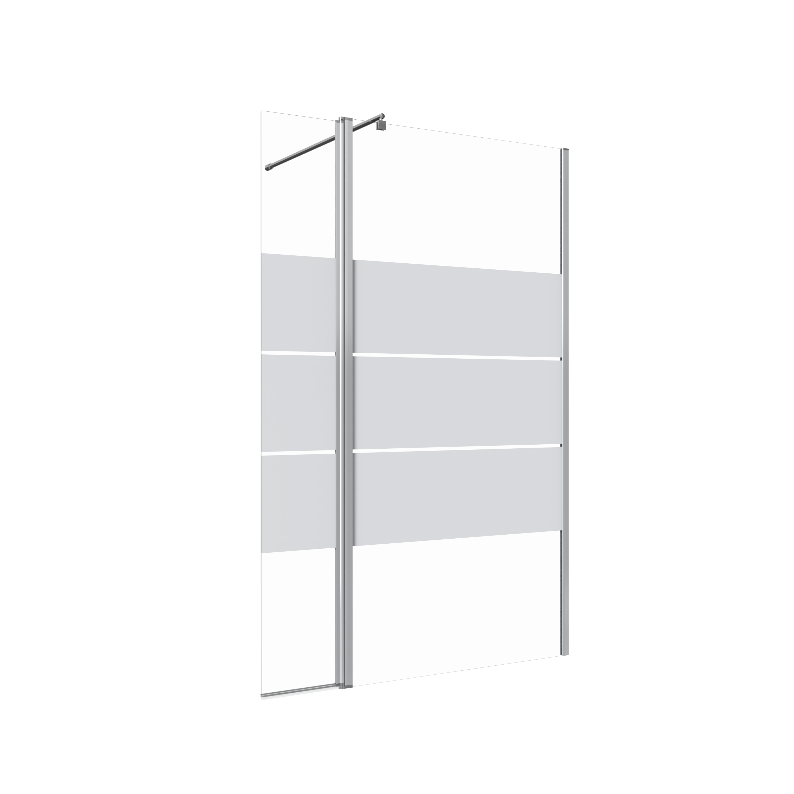 Painel de duche fixo 100x195 cm serigrafado e cromado Easy - 11