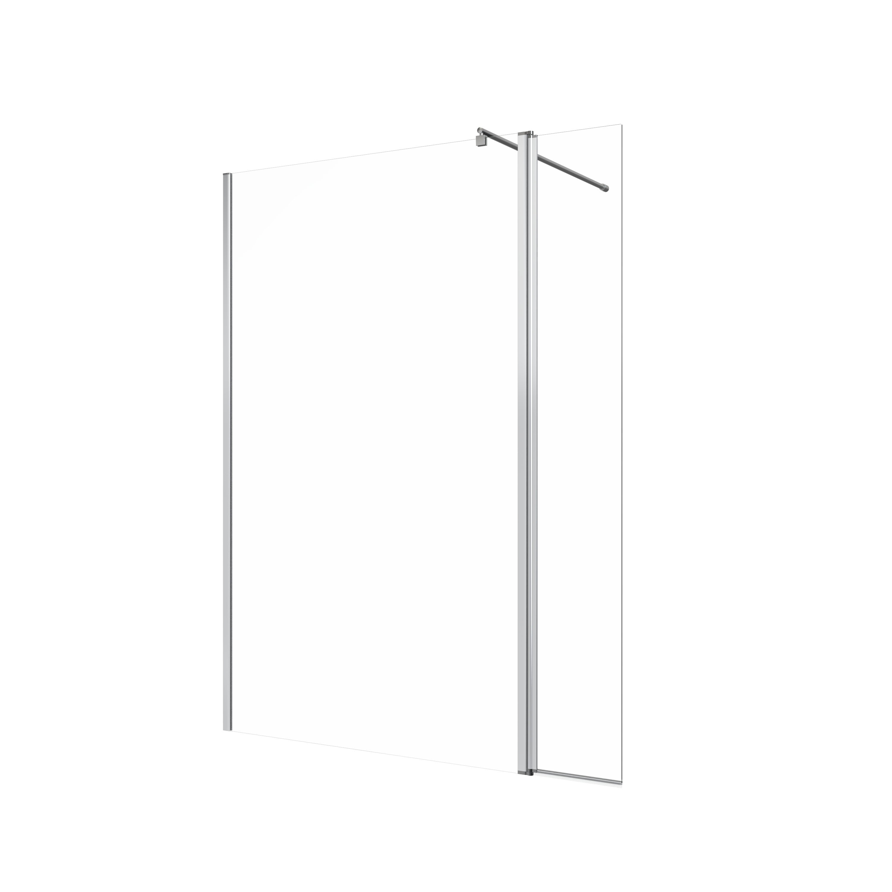 Painel de duche movivél 30x195 cm transparente e cromado Easy - 22