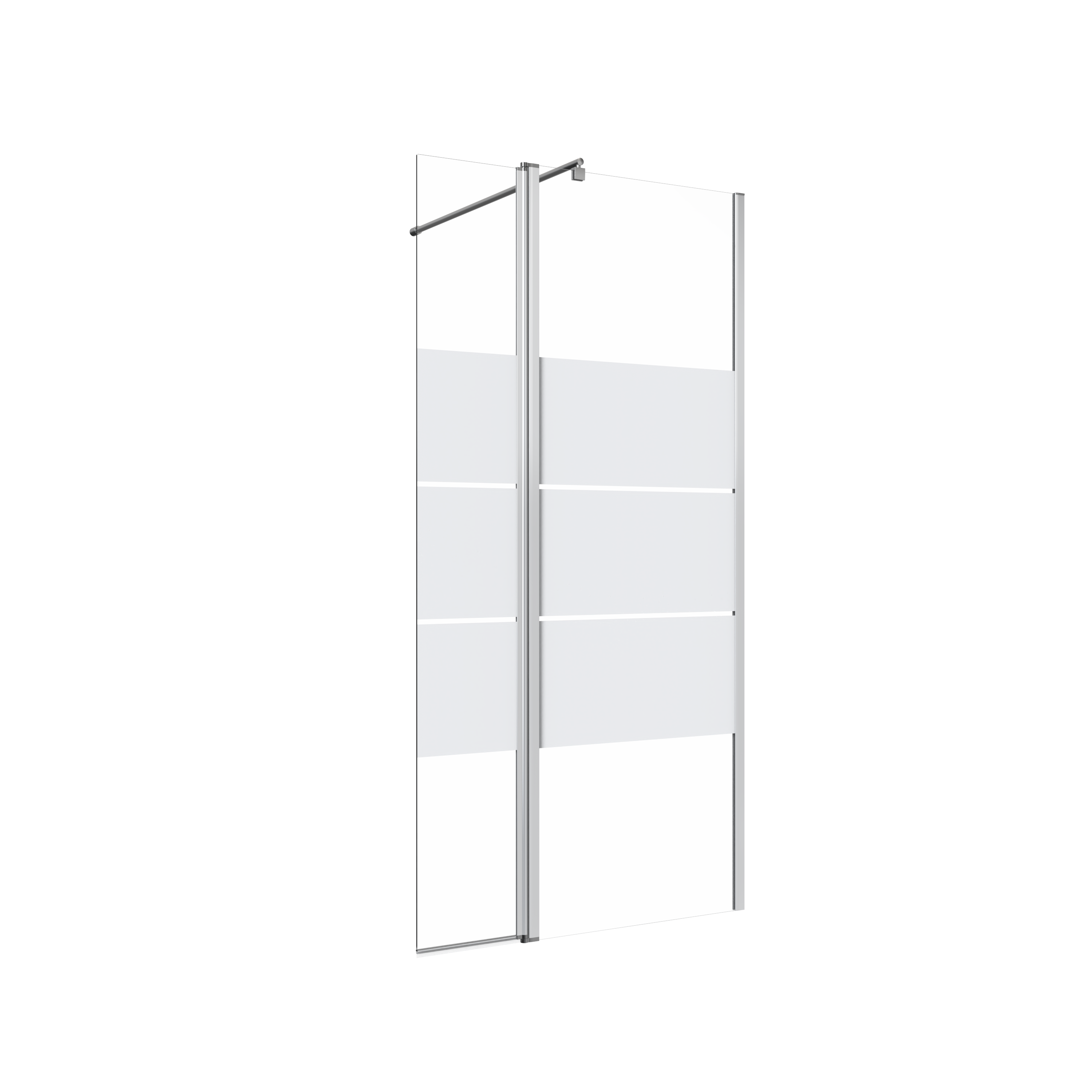 Painel de duche movivél 30x195 cm serigrafado e cromado Easy - 17