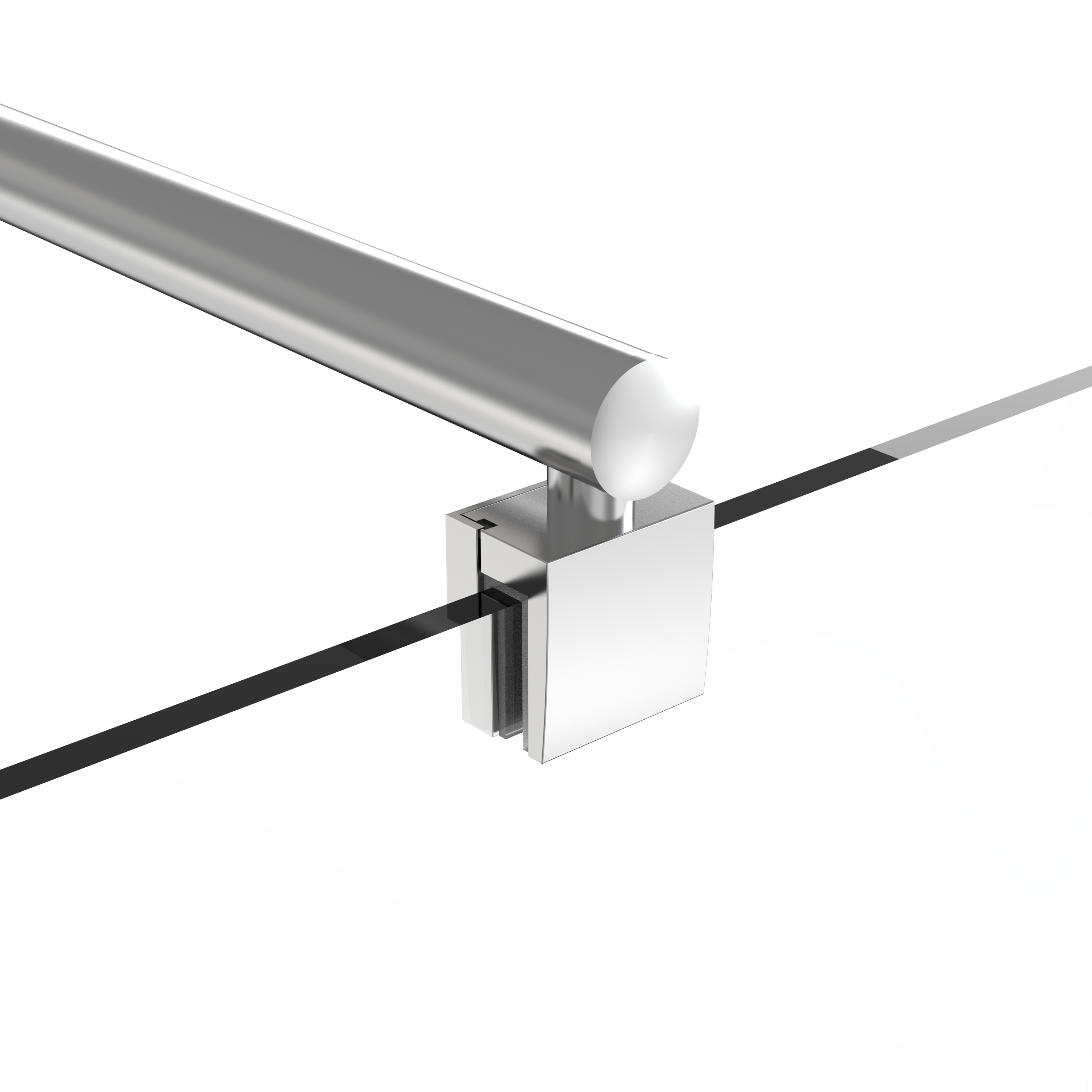 Paroi de douche à l'italienne verre transparent, l.80 cm, Ep.6 mm chromé Easy - 6