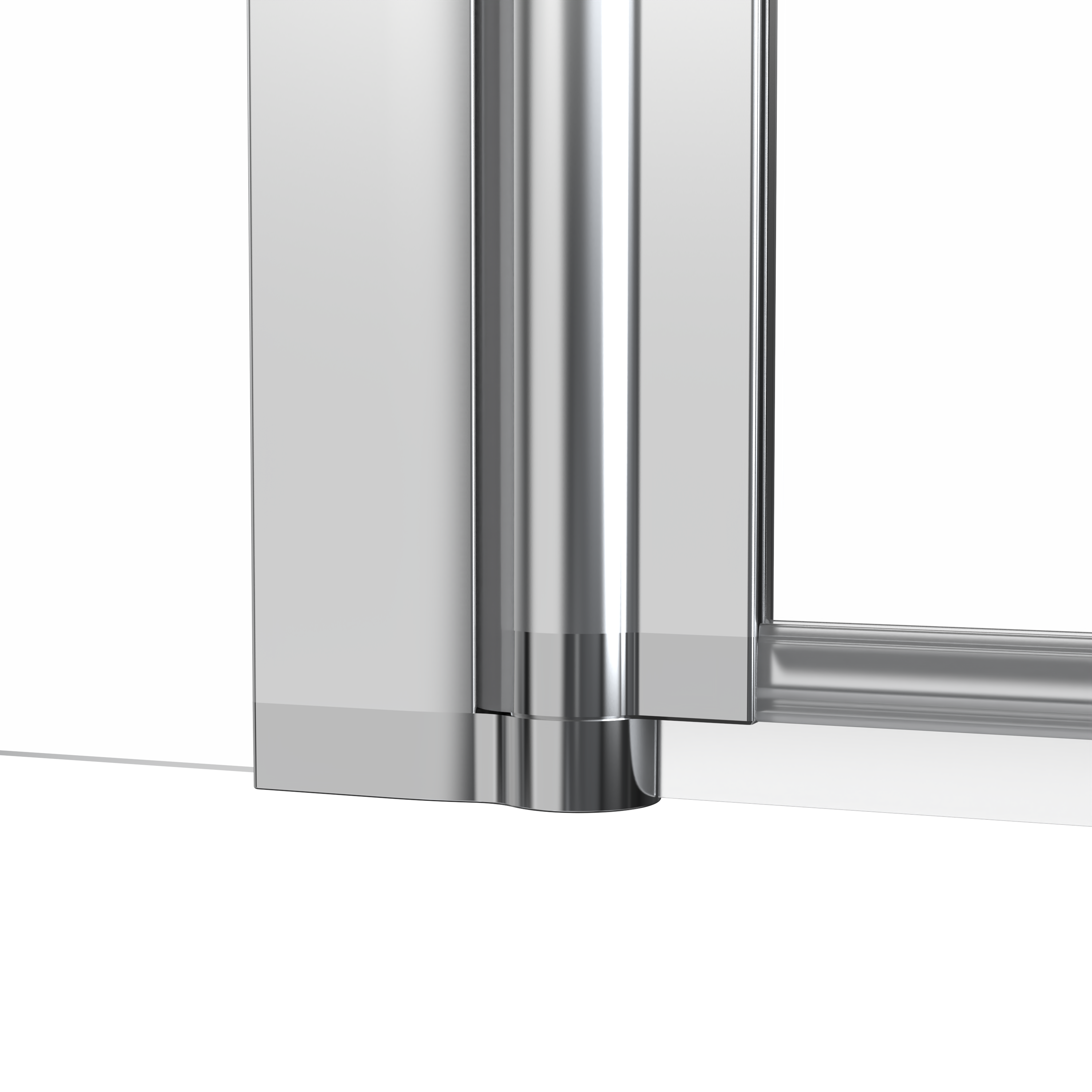 Painel de duche movivél 30x195 cm transparente e cromado Easy - 5