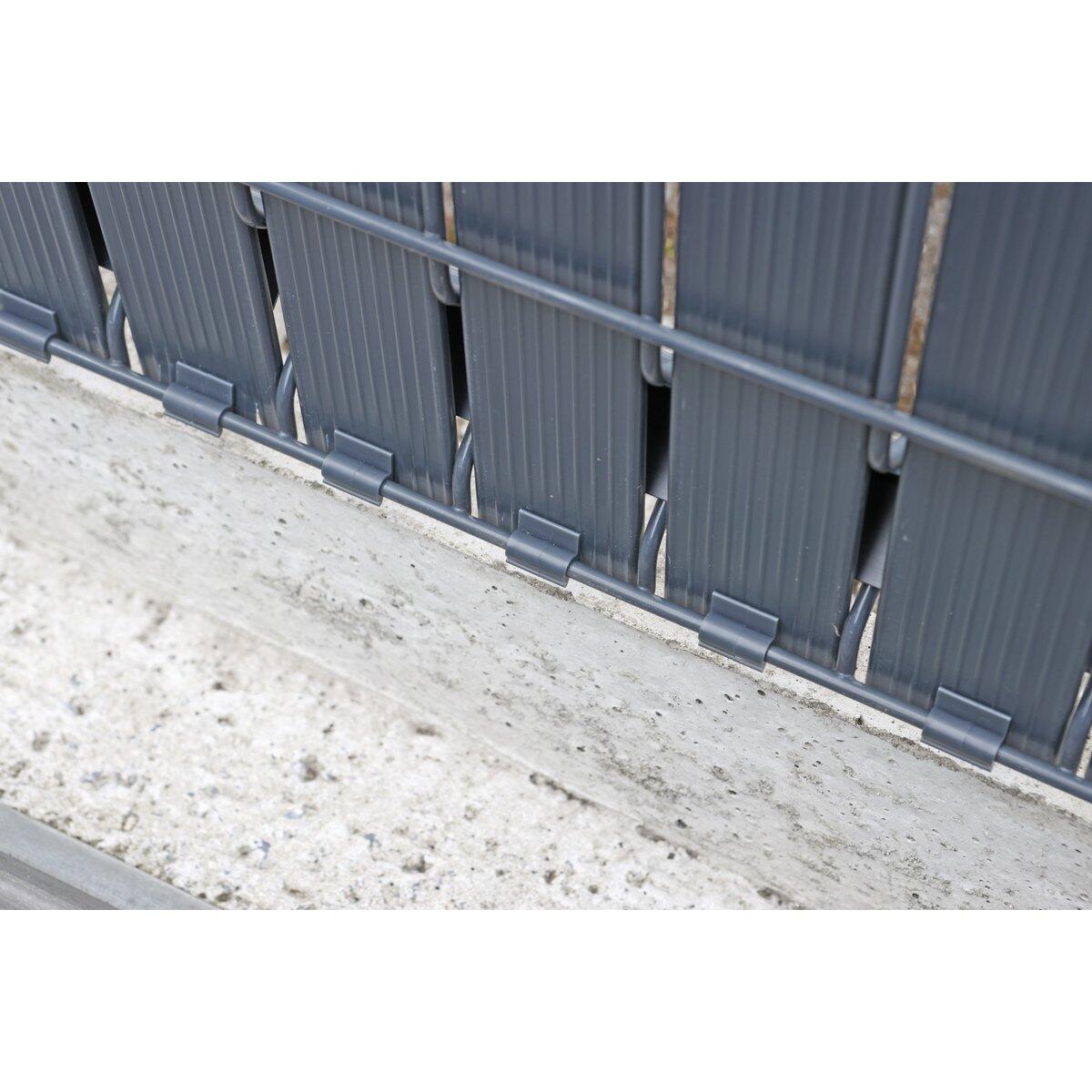 Kit lamelle rigide pvc anthracite, H.1,025 x L.2,5 m, IDEAL GARDEN - 5