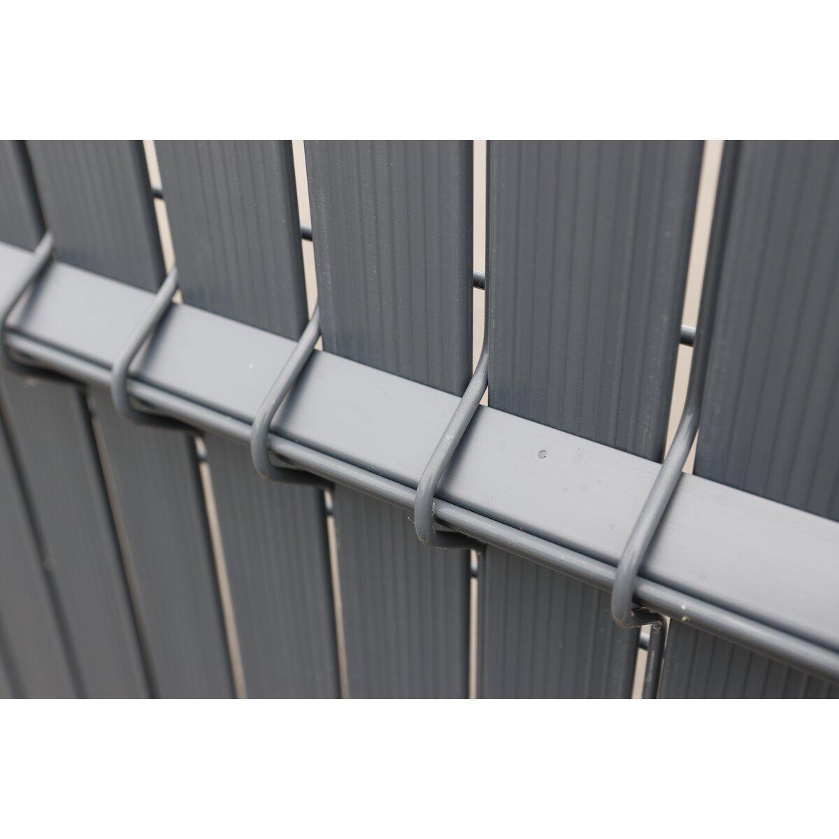 Kit lamelle rigide pvc anthracite, H.1,025 x L.2,5 m, IDEAL GARDEN - 4