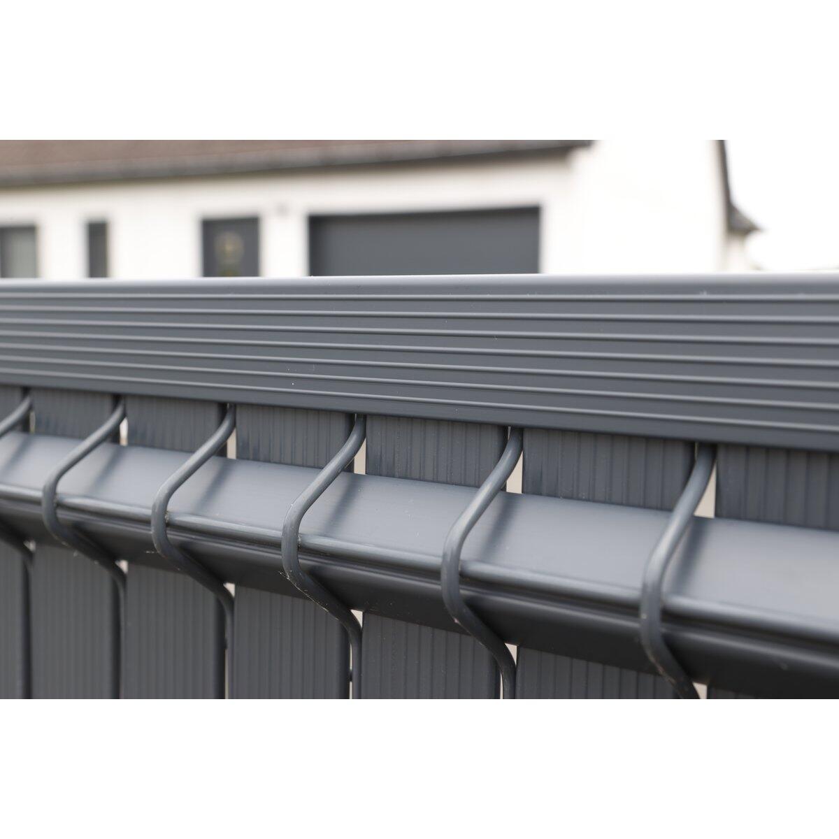 Kit lamelle rigide pvc anthracite, H.1,025 x L.2,5 m, IDEAL GARDEN - 3