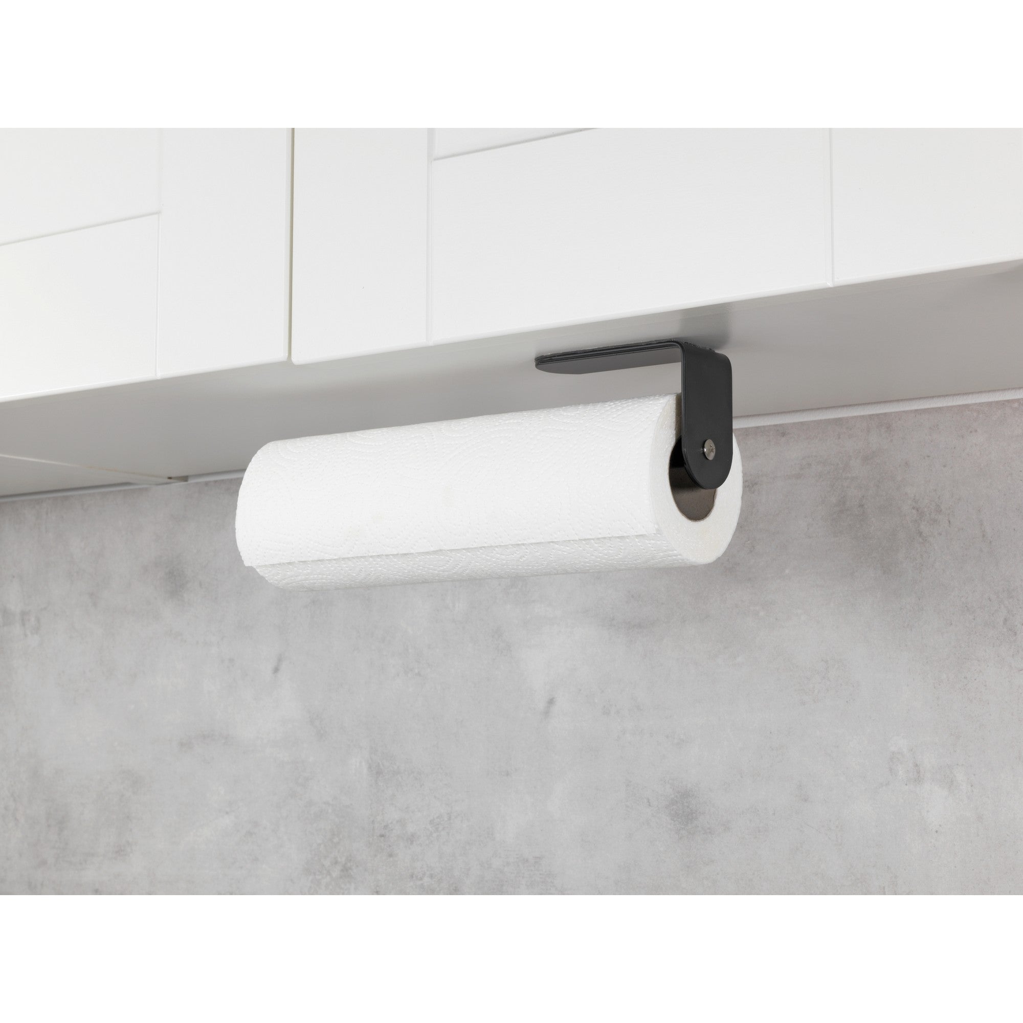 Portarrollo de cocina de aluminio NIO negro 27.5x4.5x7cm WENKO - 4