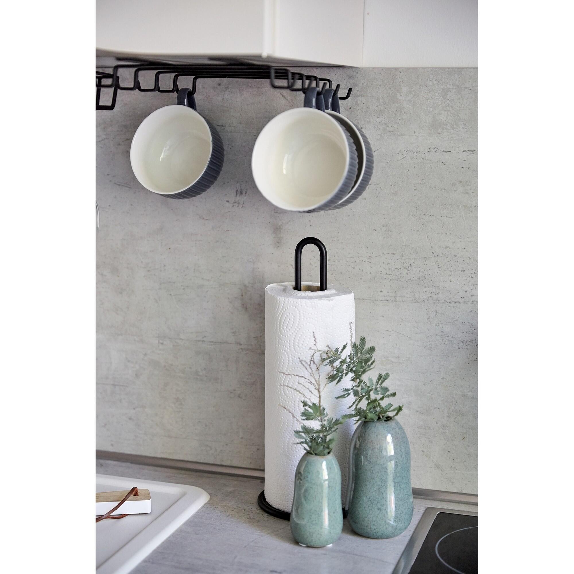 Portarrollo de cocina de acero negro 12.5x32.5x12.5cm WENKO - 8