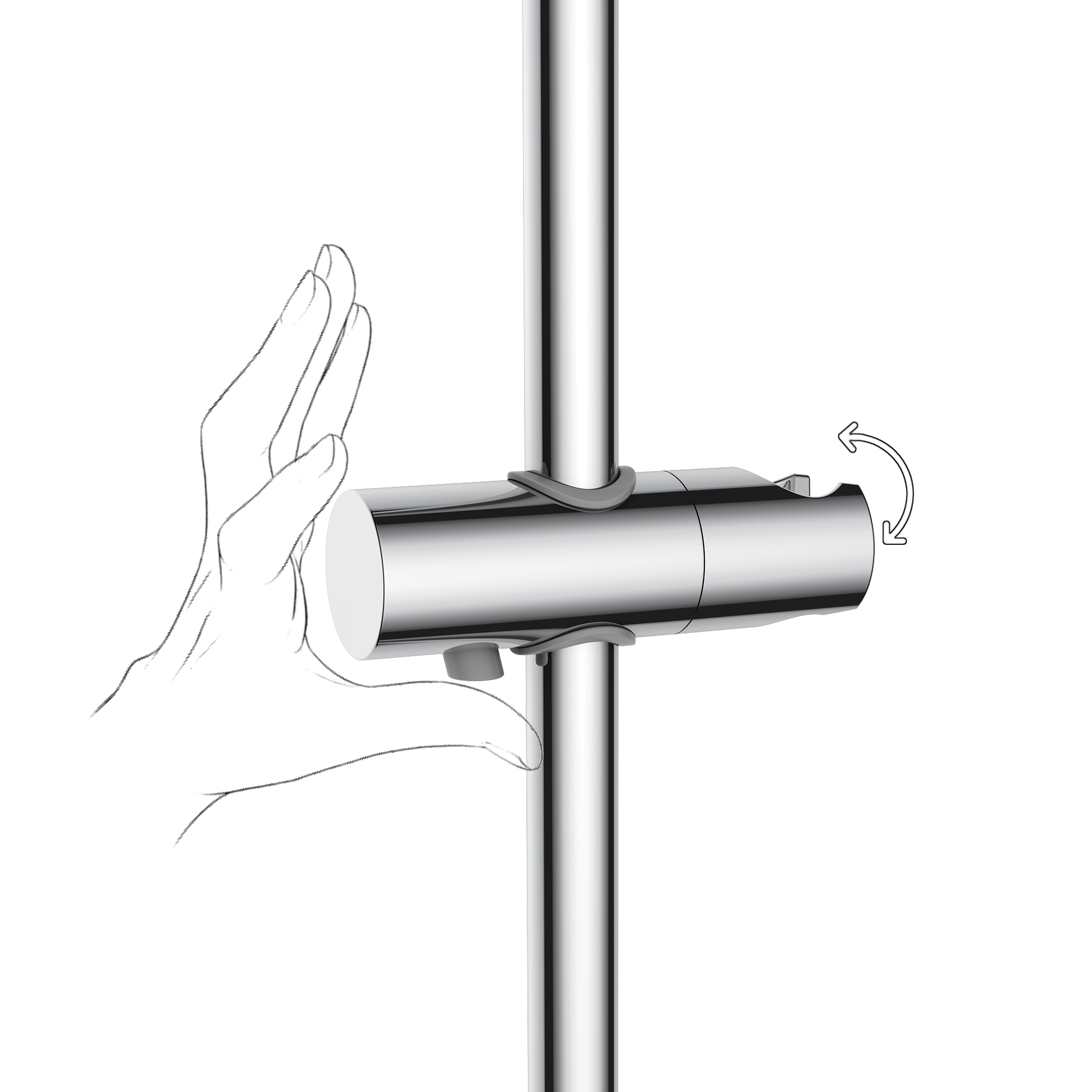 Barra de ducha SENSEA Essential cromado - 6