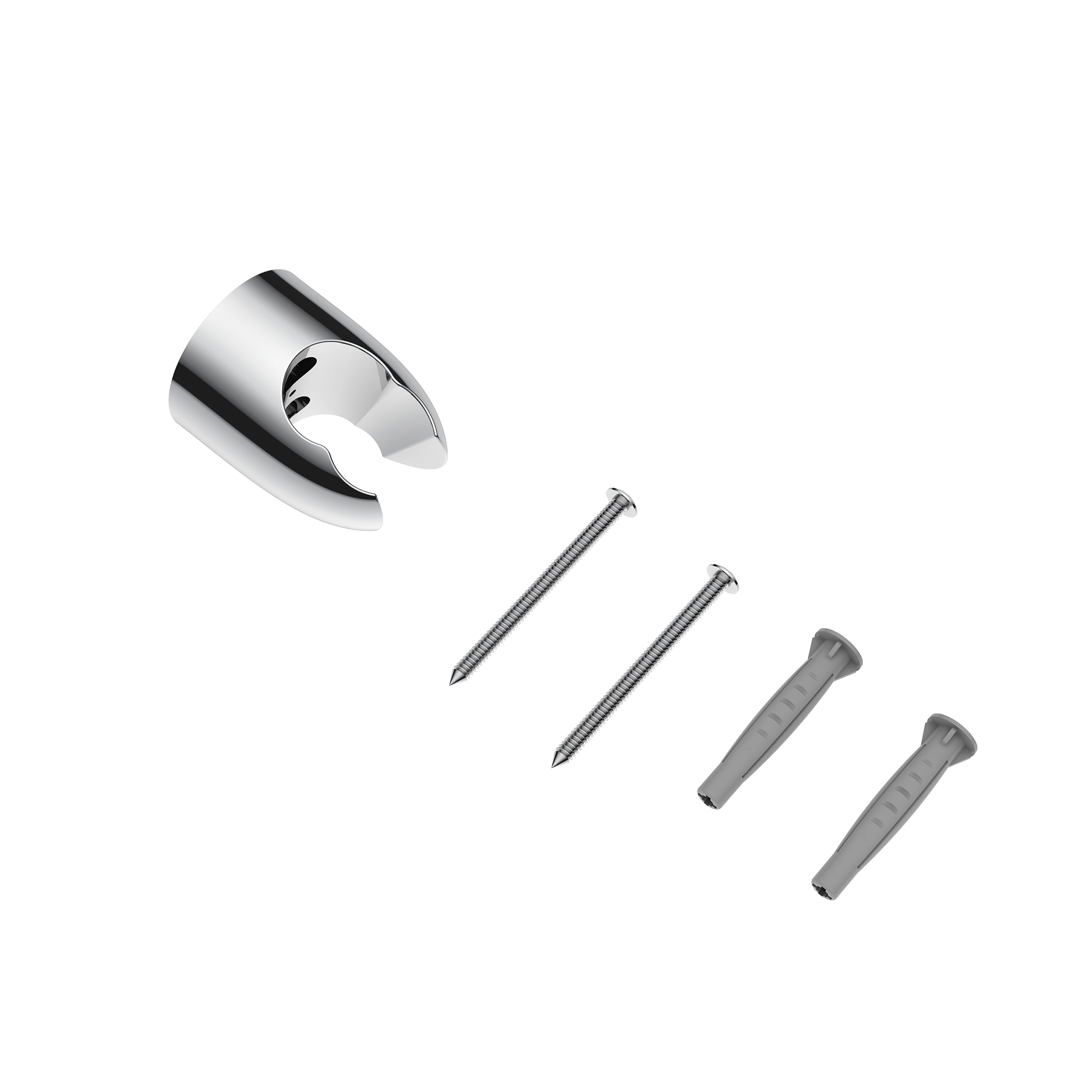 Soporte de ducha  con perforación SENSEA Essential gris / plata - 2