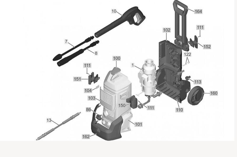 Idropulitrice ad alta pressione elettrica ad acqua fredda KARCHER K 5 Black 500 l/h 145 bar - 13