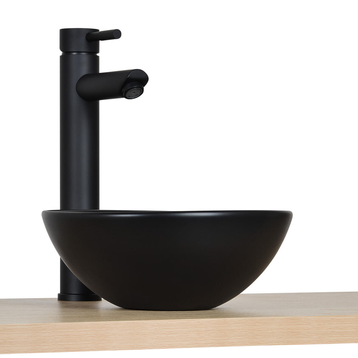 Vasque à poser céramique rond Copa Diam.26 cm noir satiné - 6