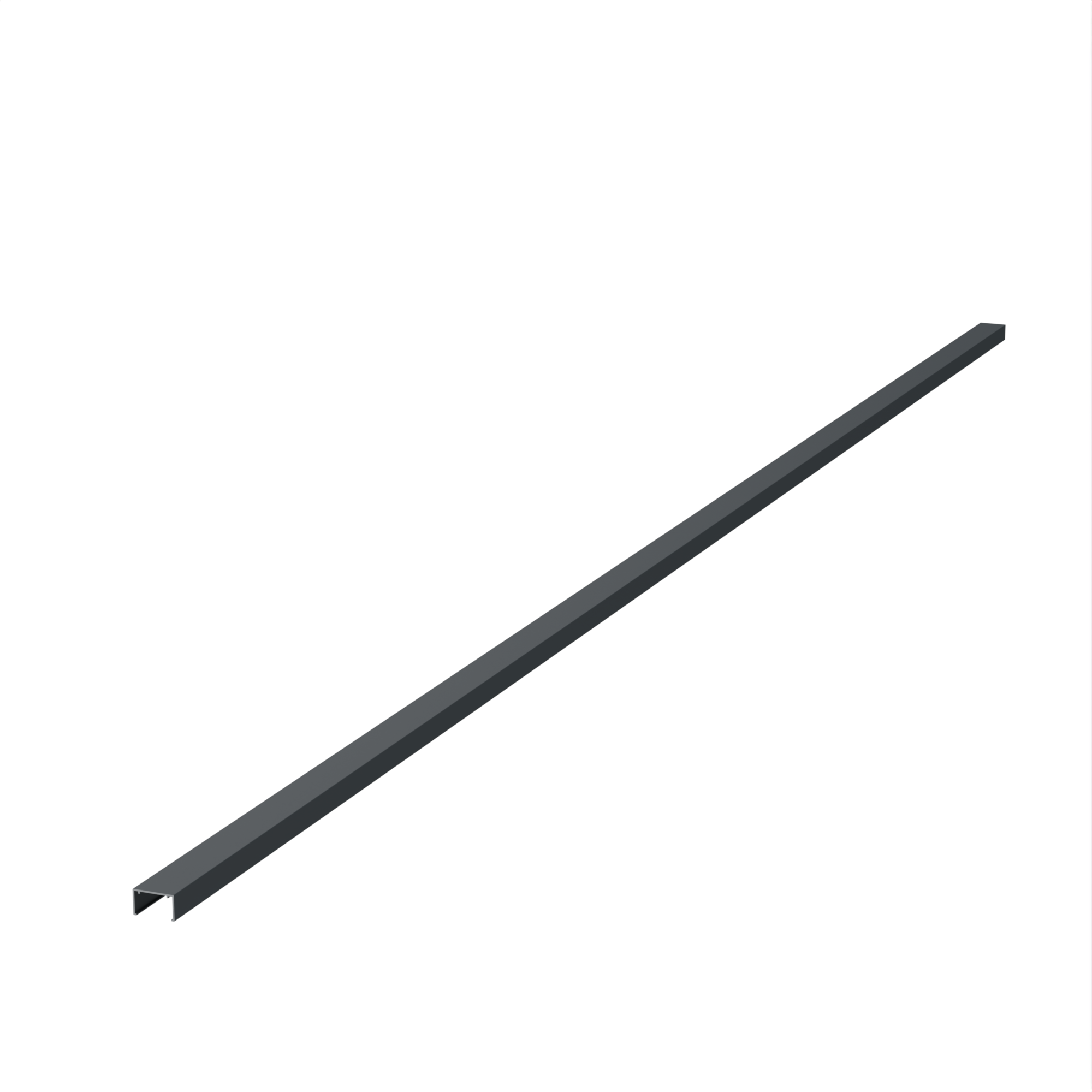 Profil de finition en aluminium en U pr clôture Klos up! gris, l.3xP.196xH.1.8cm - 2