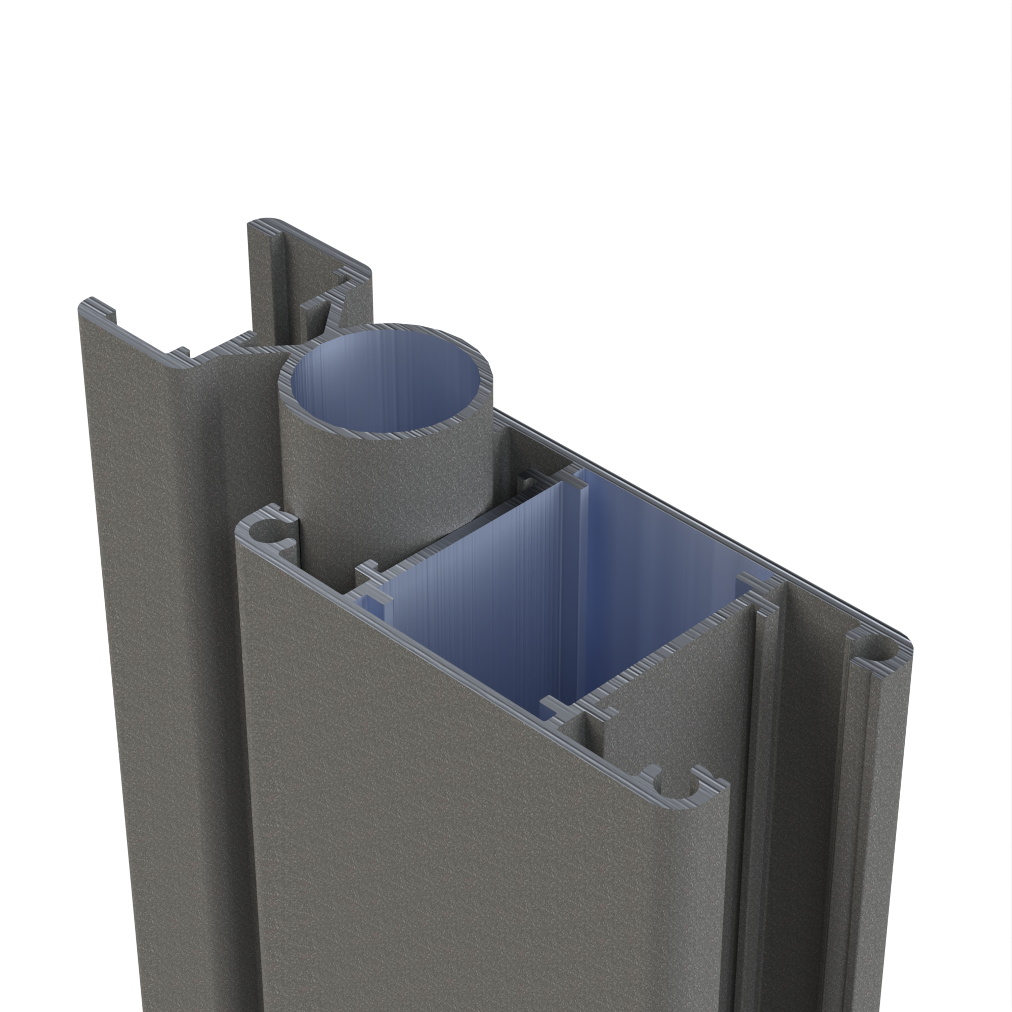 Profil d'angle ouvert aluminium Klos up! gris sablé, H.119 cm - 3