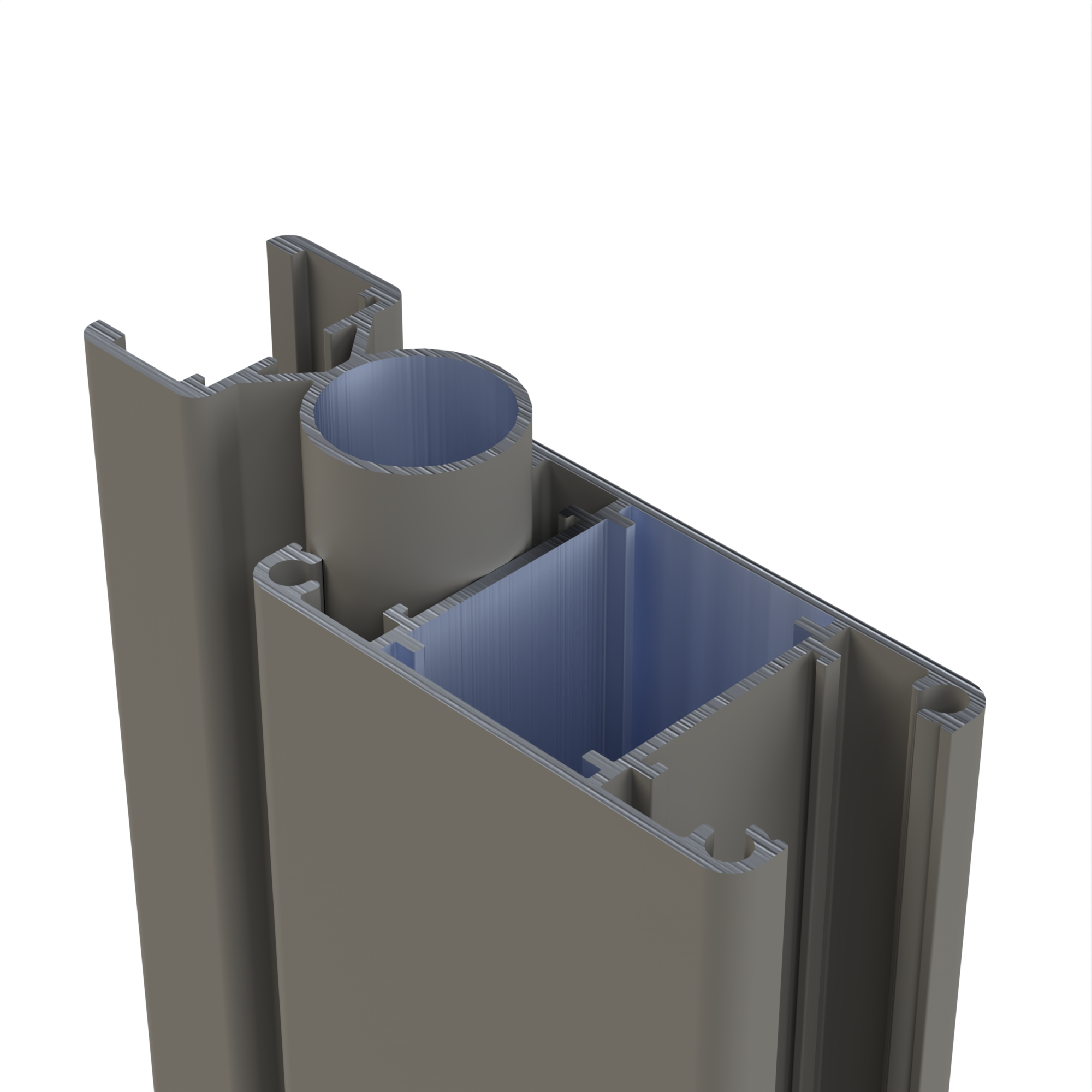 Profil d'angle ouvert aluminium Klos up! gris quartz, H.119 cm - 3