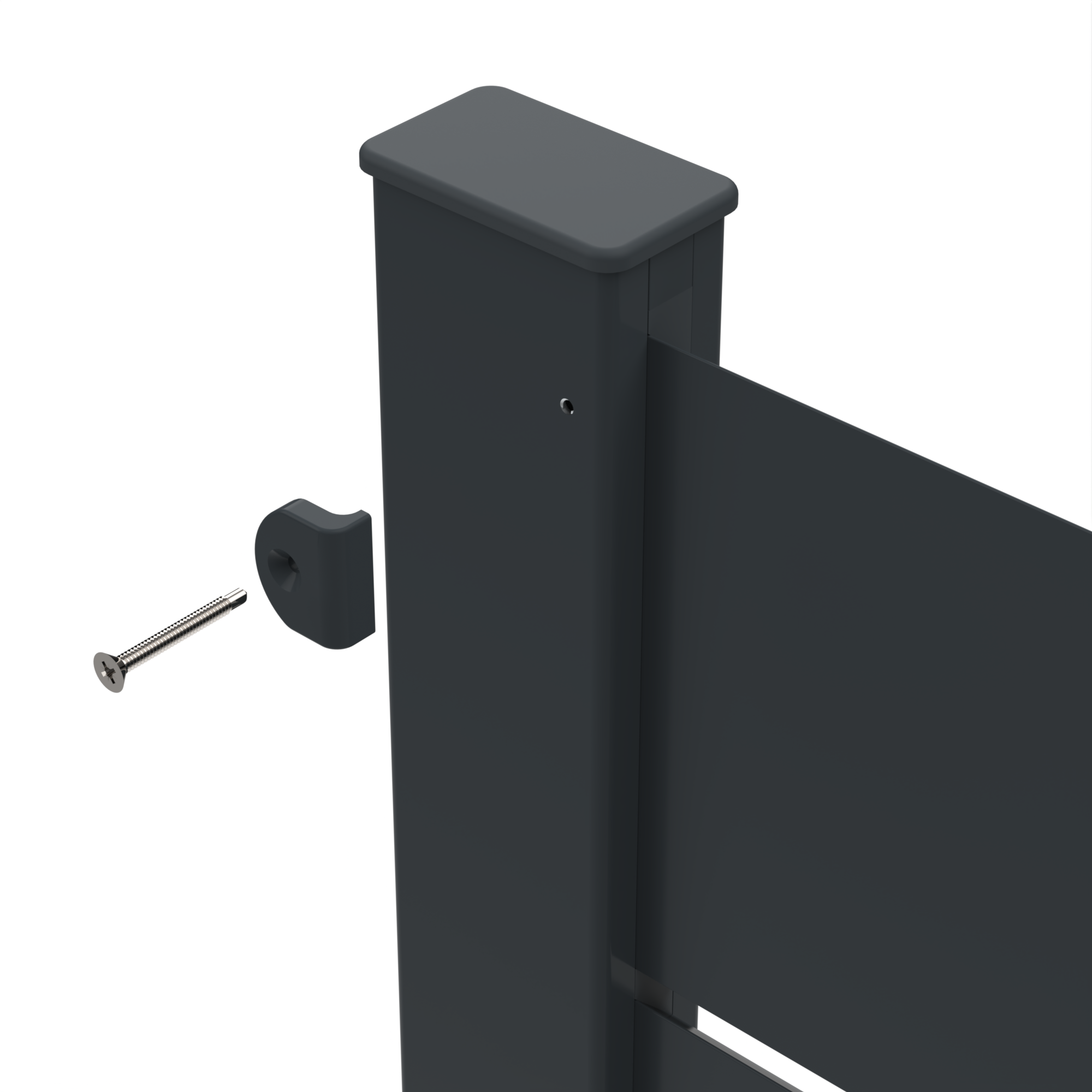 Lot de 2 pièces aluminium antivol Klos up! gris zinc - 7