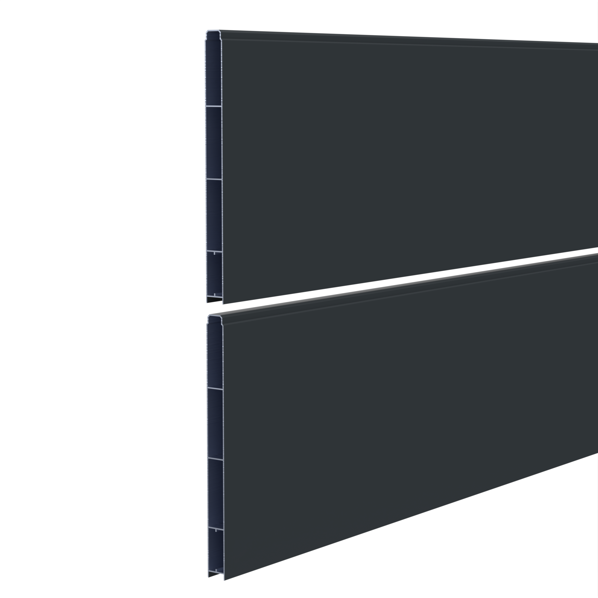 Lame de clôture aluminium pleine Klos up! gris zinc, H.30 x 145 cm - 5