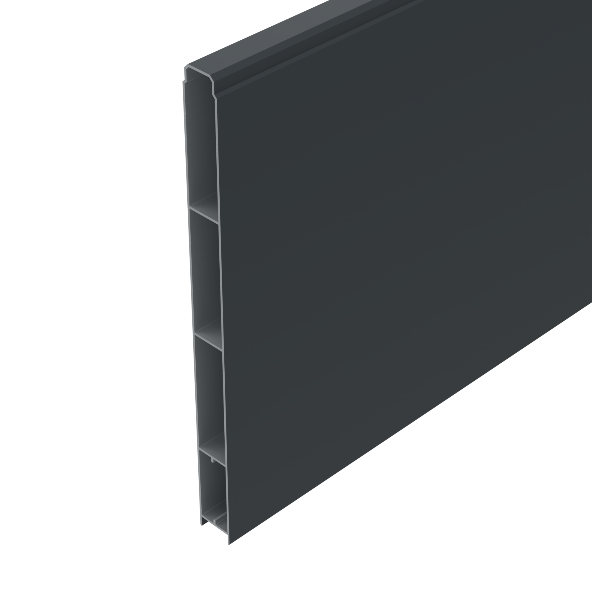 Lame de clôture aluminium pleine Klos up! gris zinc, H.30 x 145 cm - 4