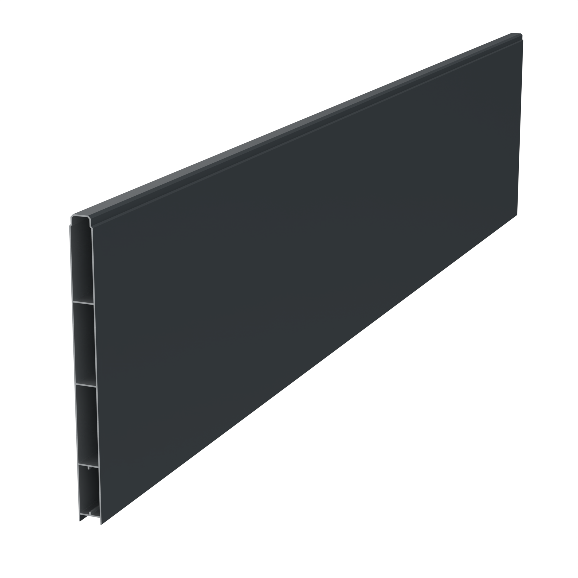 Lame de clôture aluminium pleine Klos up! gris zinc, H.30 x 145 cm - 3