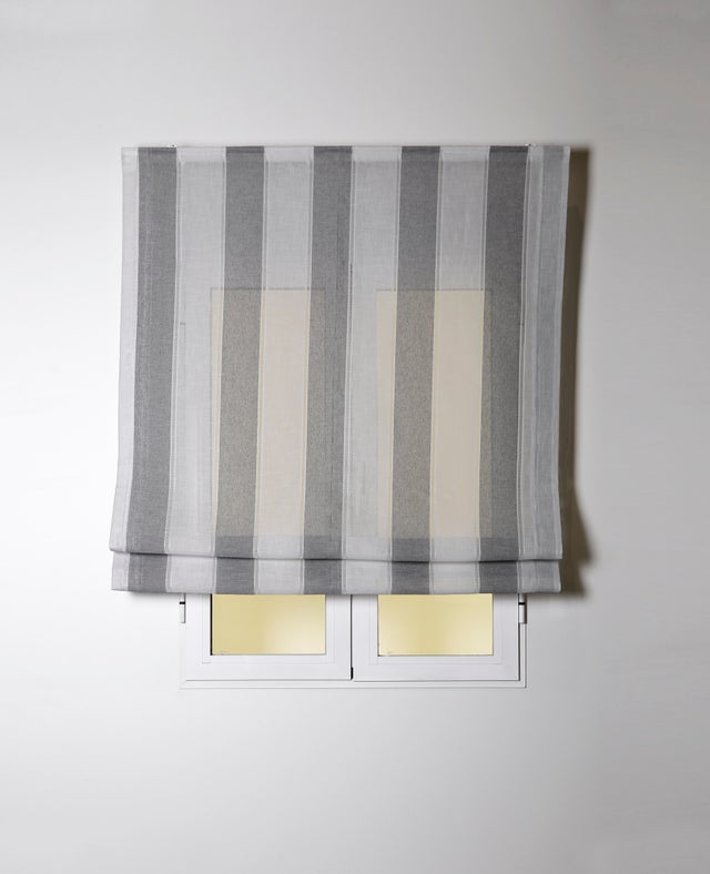 Tenda a pacchetto Riga larga bianco/grigio 60x175 cm