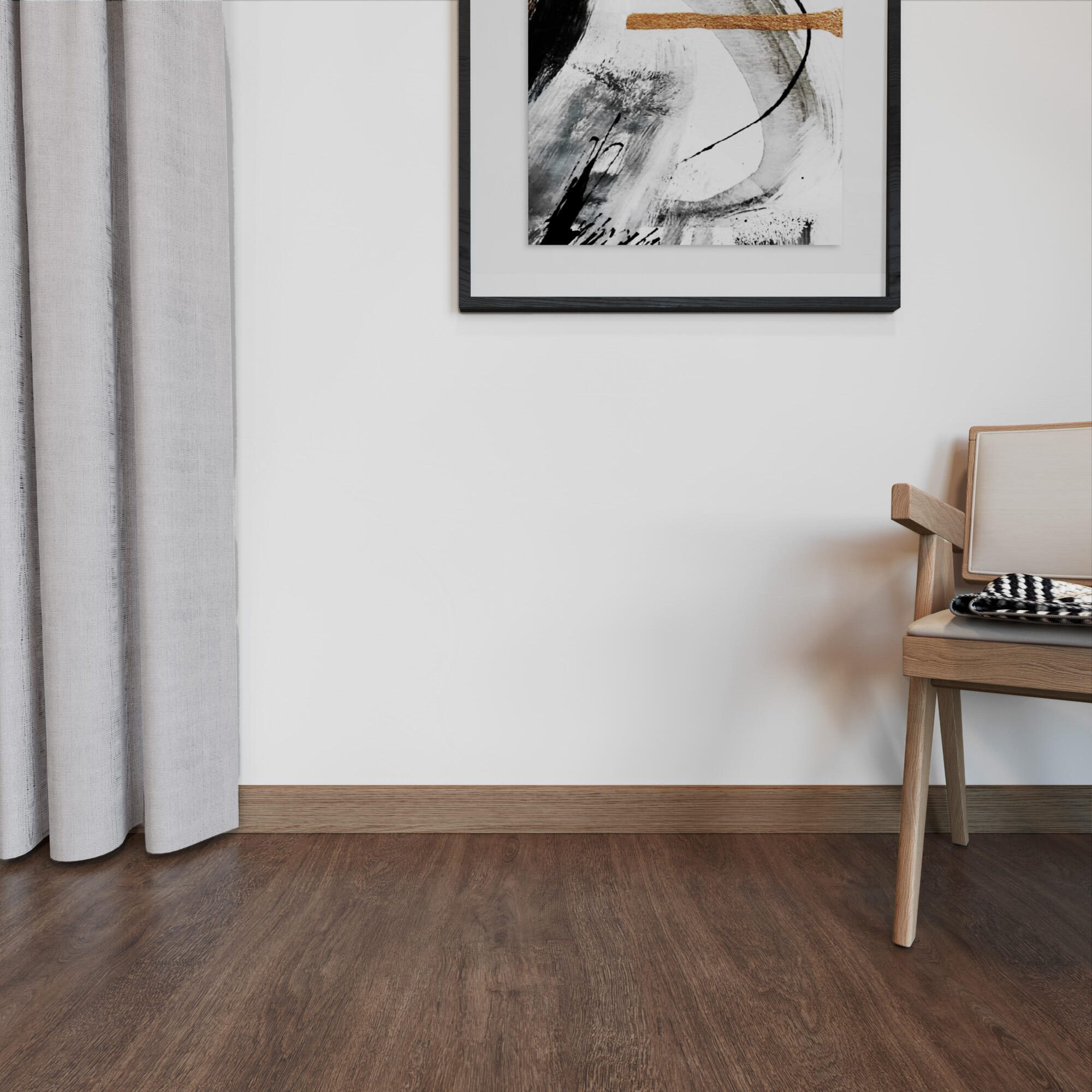 Rodapié  de mdf de 240x7.8cm marrón BG225 ARTENS - 4