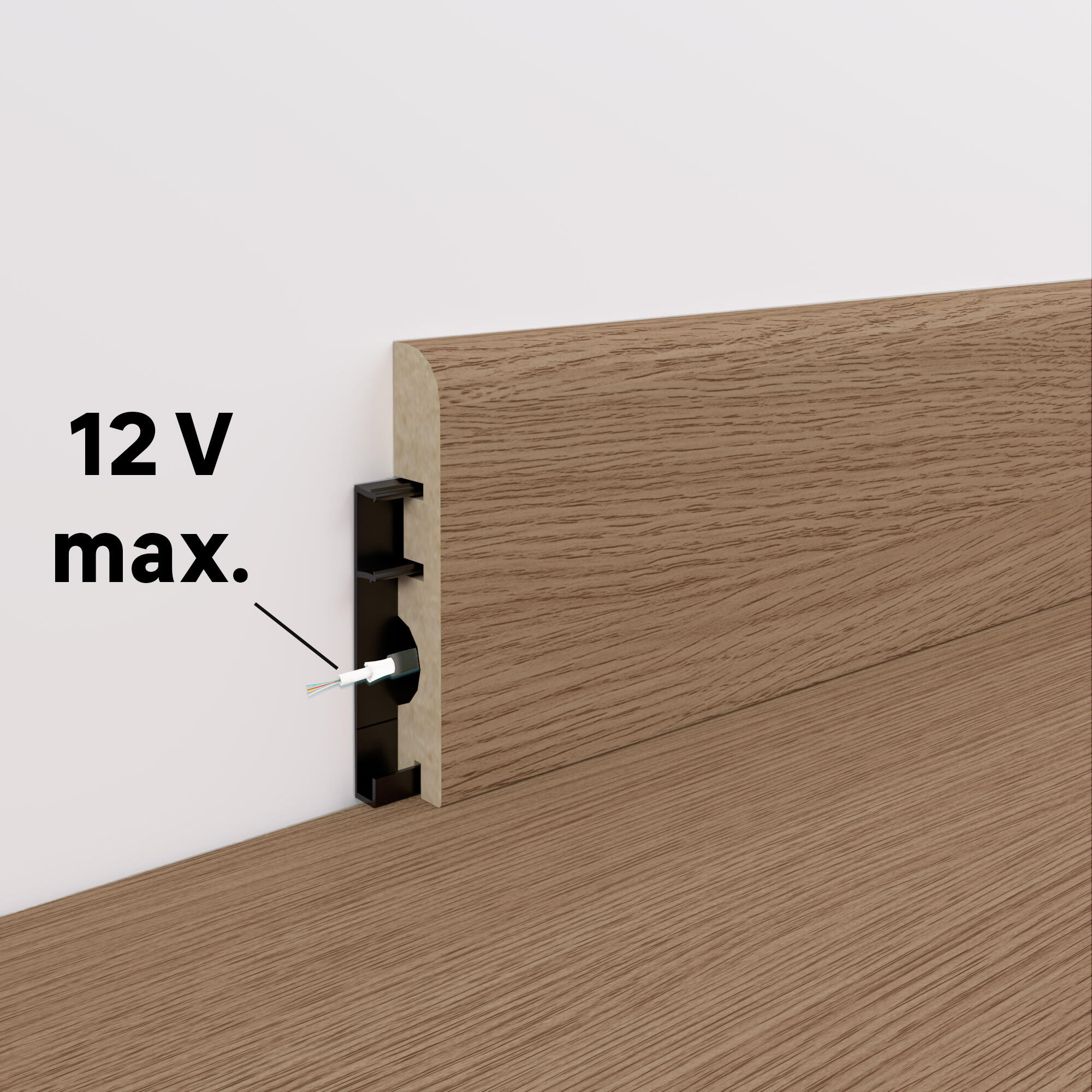 Rodapié  de mdf de 240x7.8cm marrón BG225 ARTENS - 5