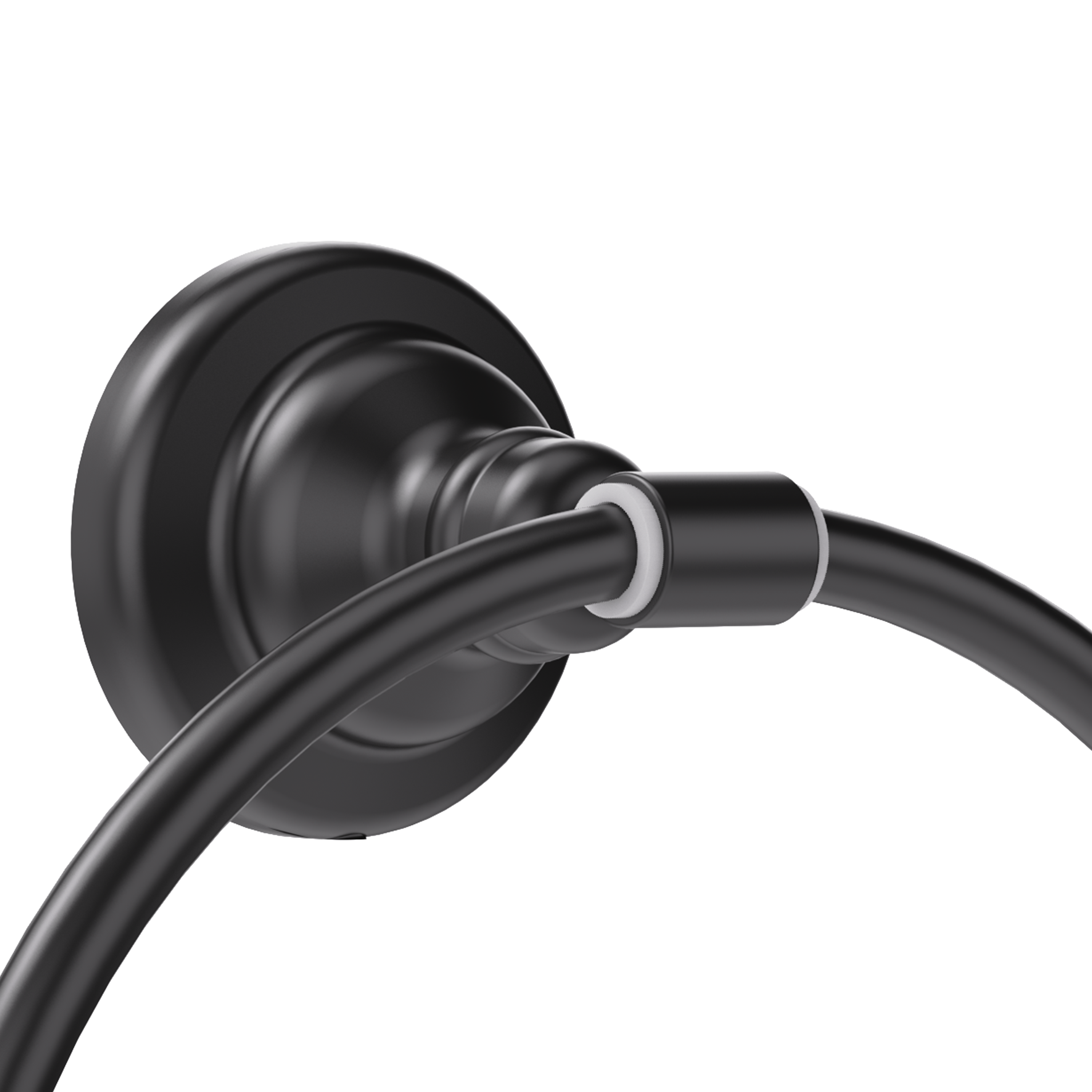 Uchwyt ścienny na ręczniki samoprzylepny lub przykręcany Charm czarny Sensea - 4