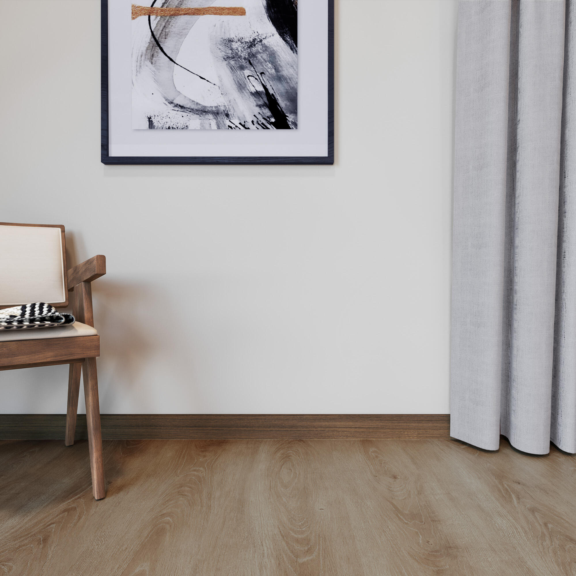 Rodapié  de mdf de 240x7.8cm marrón OSC425 ARTENS - 4