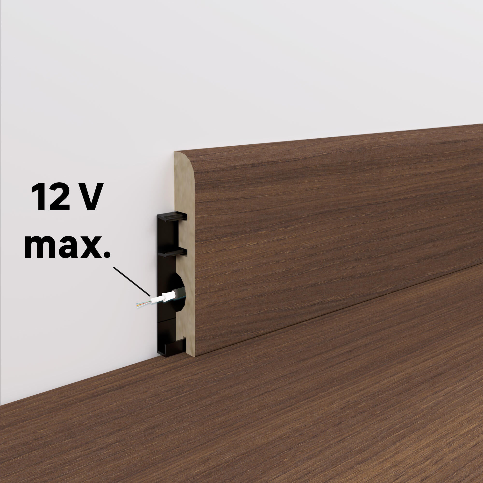 Rodapié  de mdf de 240x7.8cm marrón OSC425 ARTENS - 5