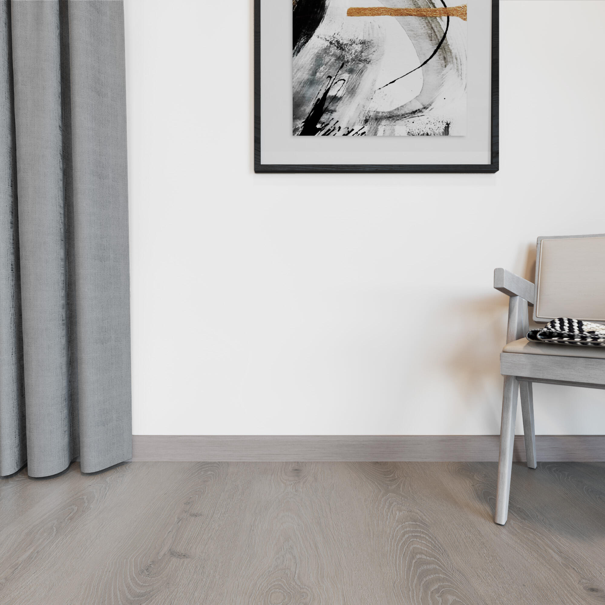 Rodapé MDF cinza / prateado semi mate 14x78x2400 mm Artens GR110 - 3