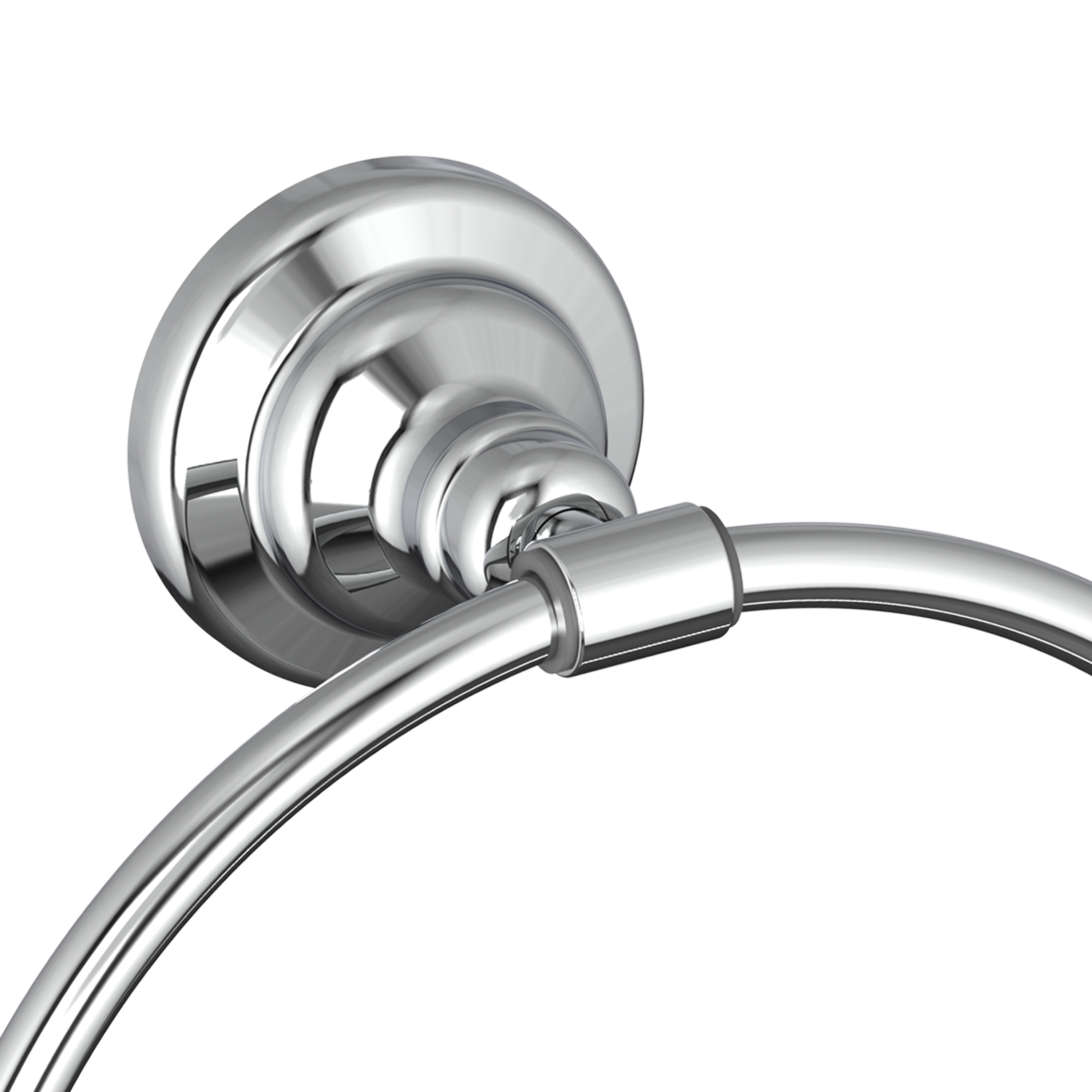 Anneau porte-serviette mural 1 barre à visser / à coller / à monter argent Charm - 3