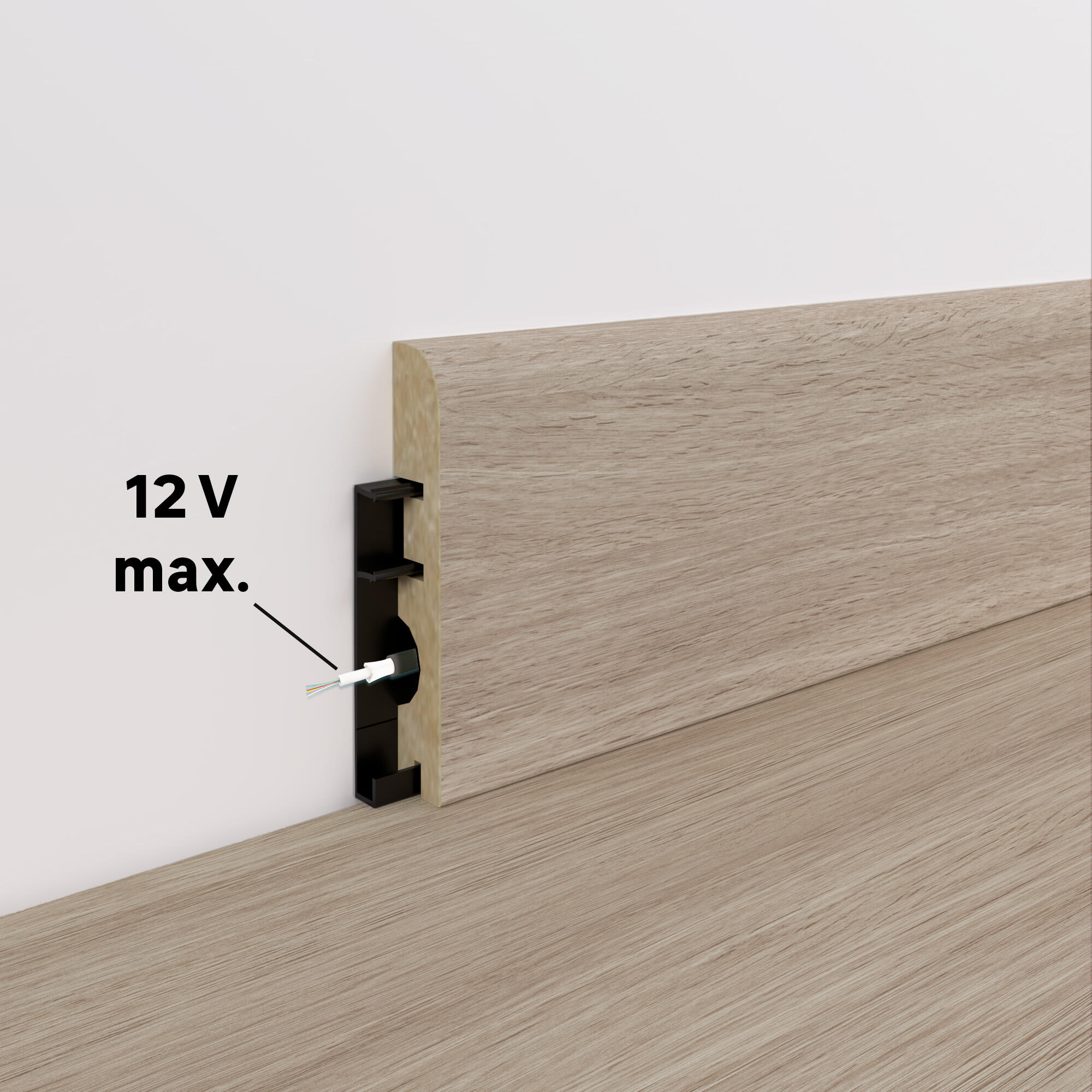 Rodapié  de mdf de 240x7.8cm marron claro BG215 ARTENS - 4