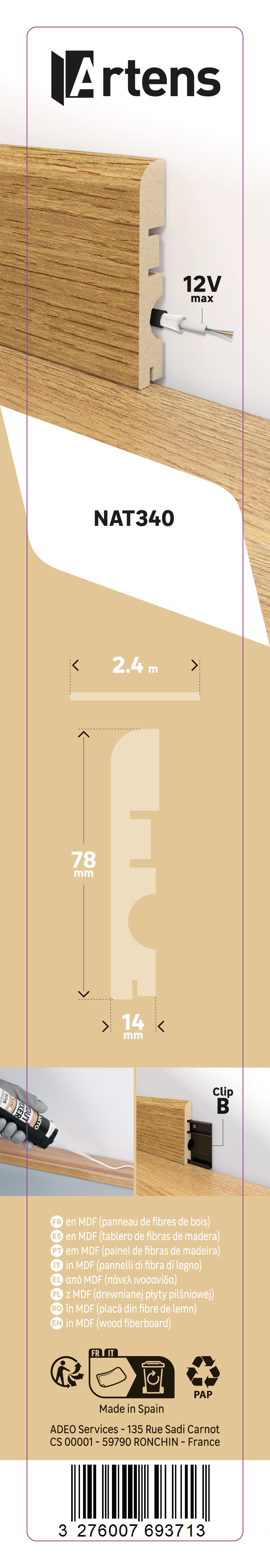 Rodapé Artens 14X78X2400MM NAT340 - 6