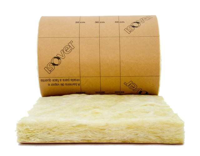 Pack rolo de lã mineral Kraft 50MM Isover 24M2