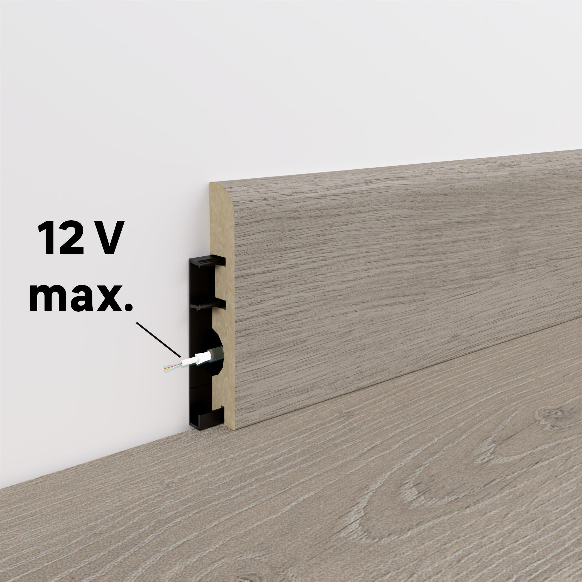 Rodapé MDF castanho semi mate 14x78x2400 mm Artens GR116 - 4