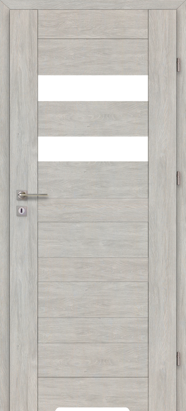 Drzwi wewnętrzne z podcięciem wentylacyjnym Bari dąb szary 70 prawe Artens