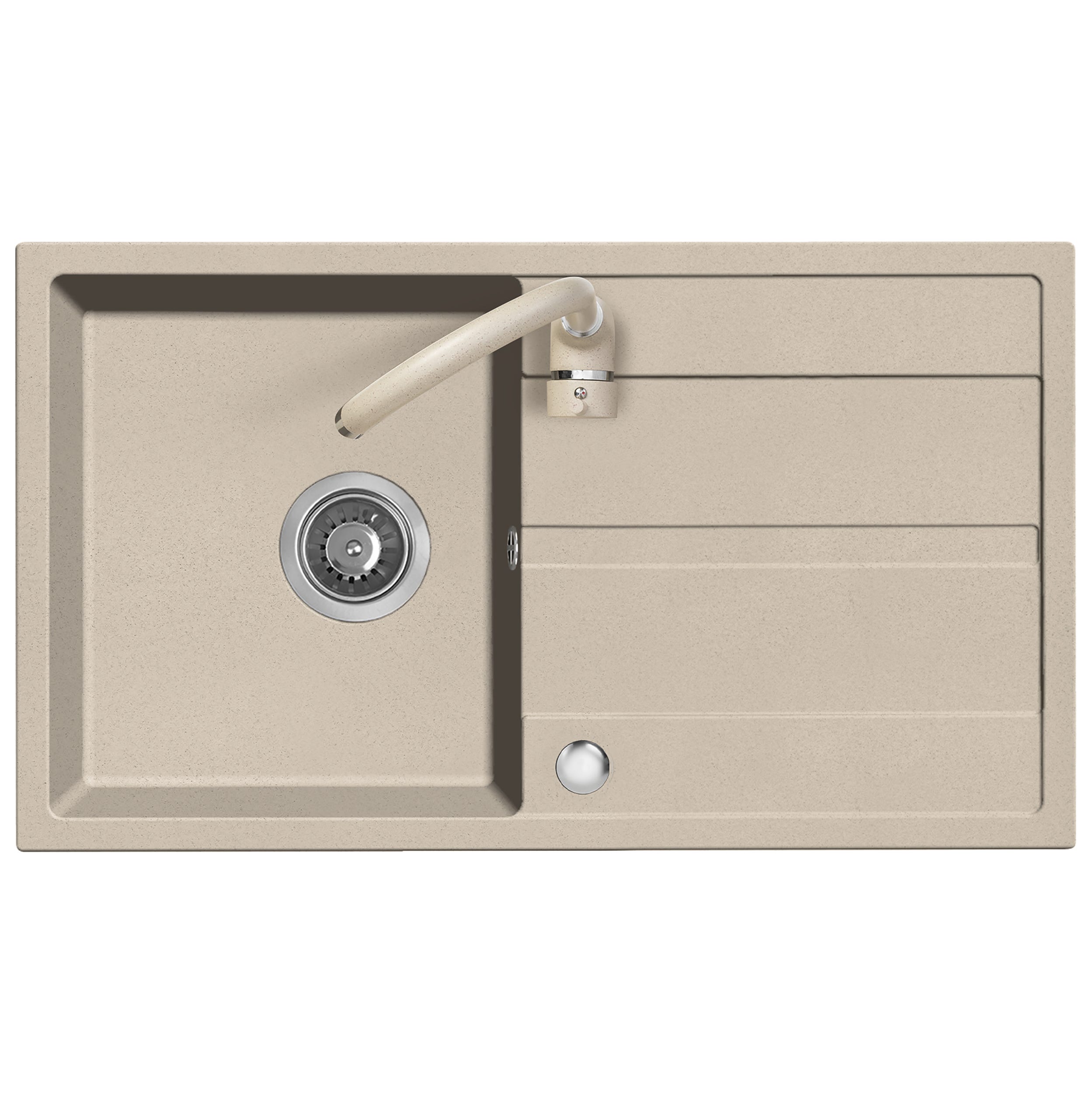 Zlewozmywak granitowy z baterią Hack - Leroy Merlin