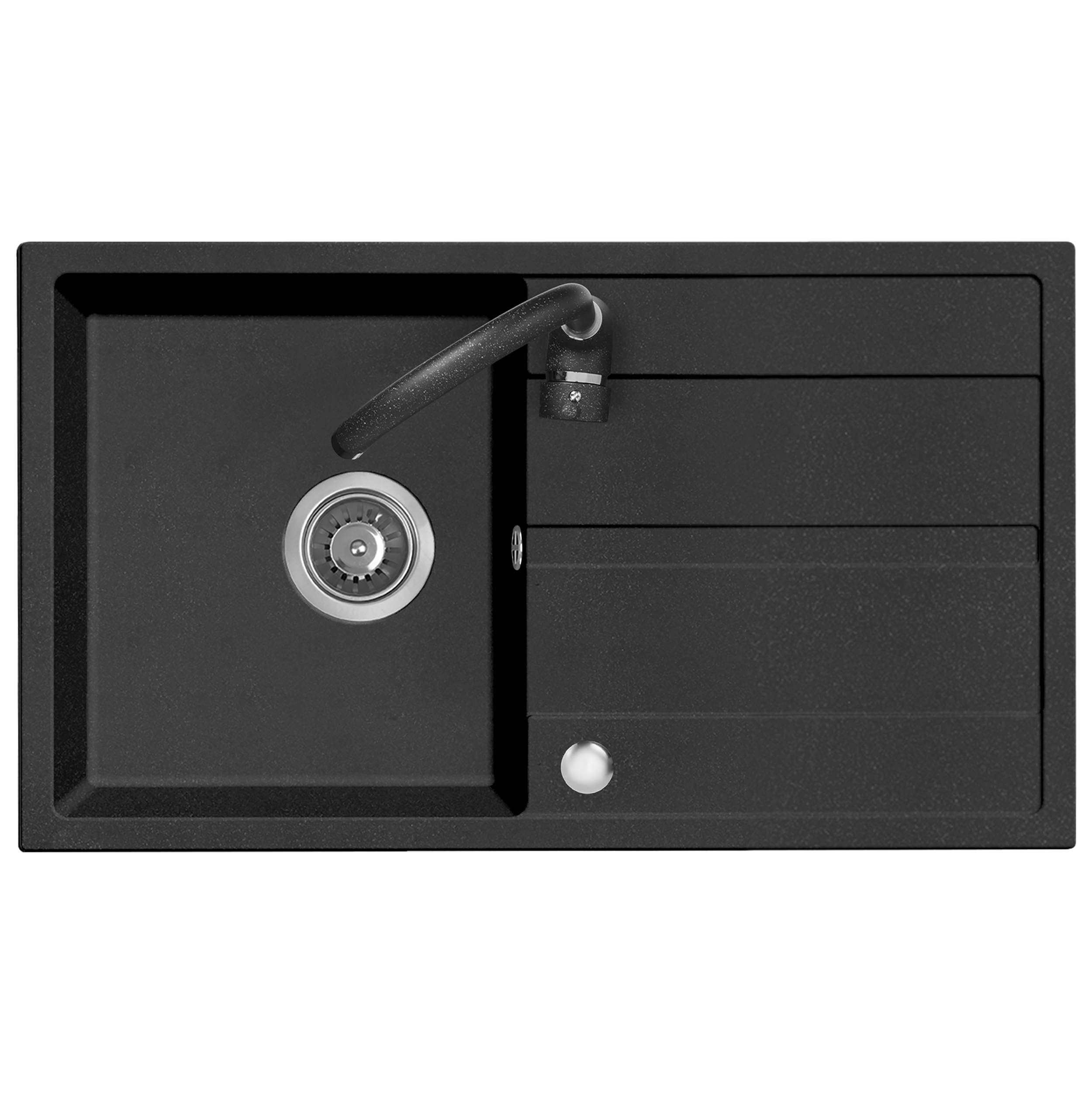 Zlewozmywak granitowy z baterią Hack - Leroy Merlin