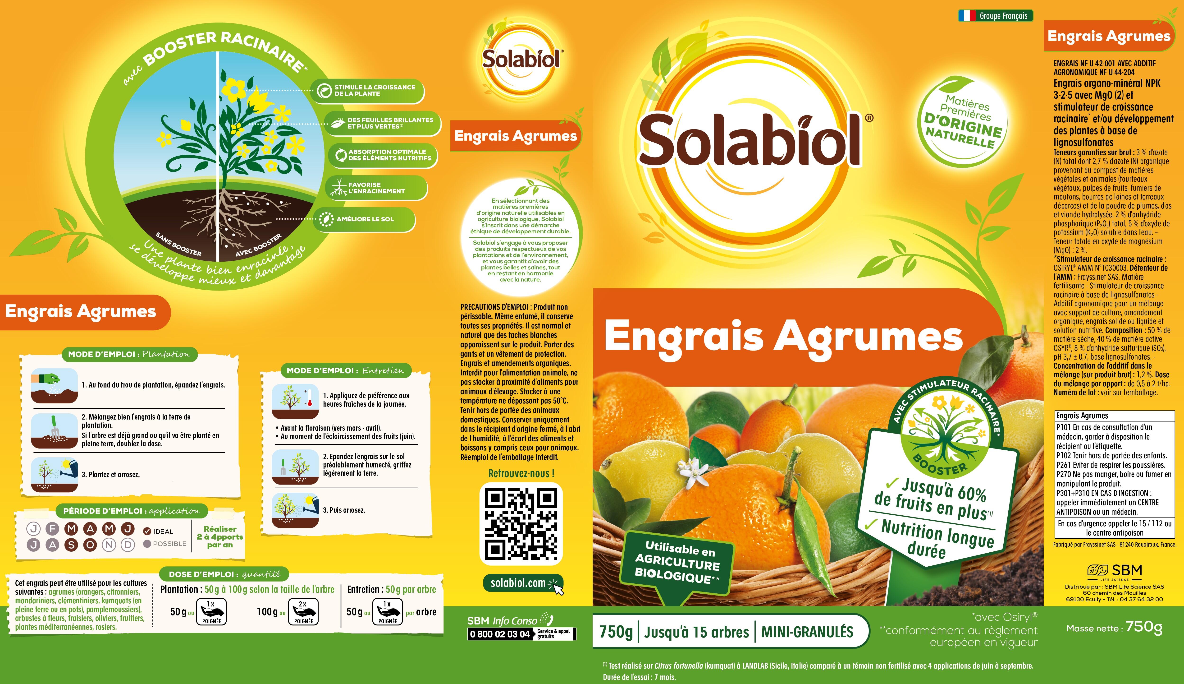 Engrais agrumes SOLABIOL - 3