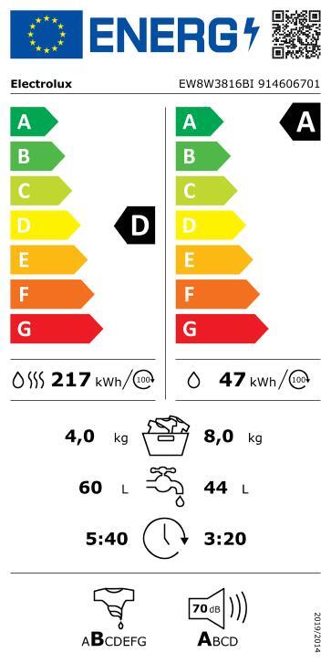 Lave Linge Séchant Tout Intégrable  EW8W3816BI ELECTROLUX - 11
