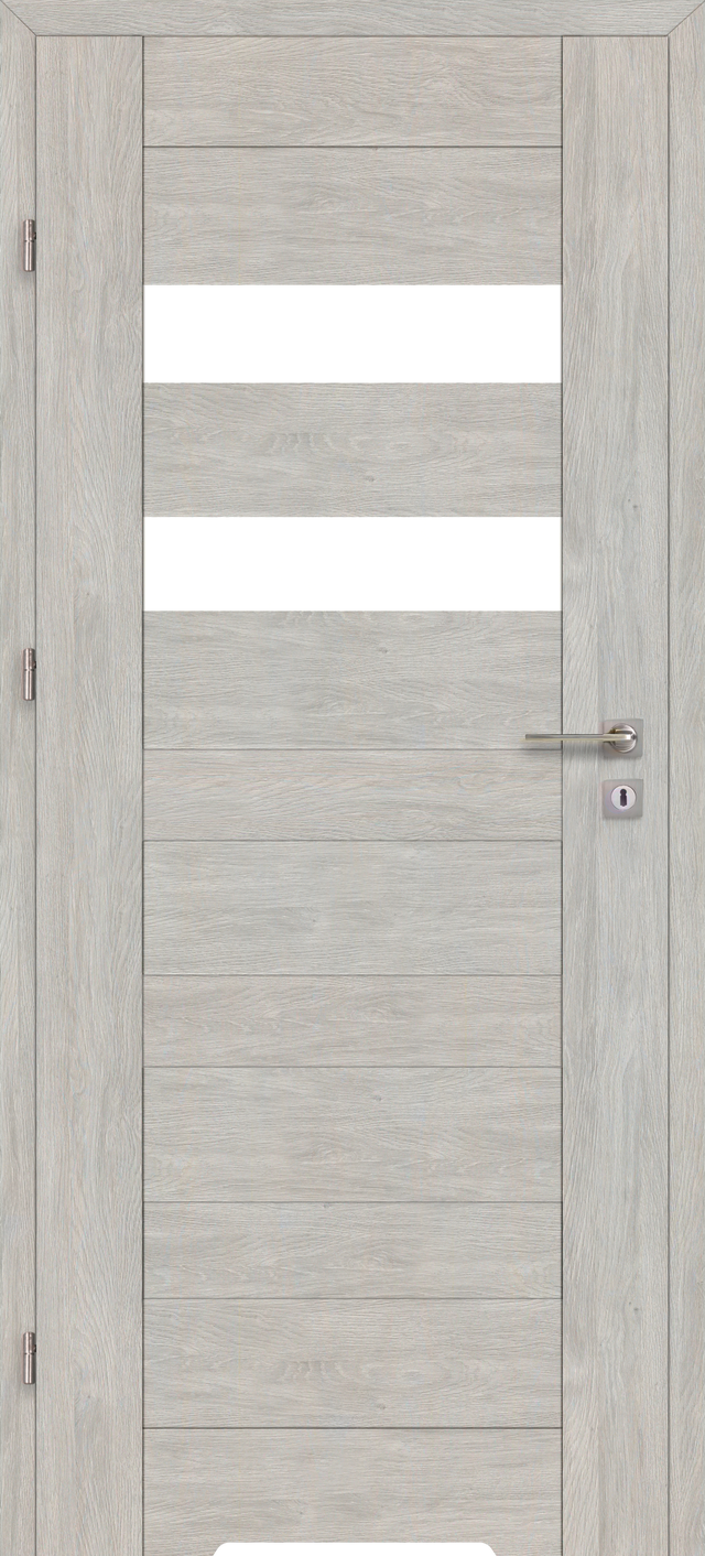 Drzwi wewnętrzne z podcięciem wentylacyjnym Bari dąb szary 60 lewe Artens