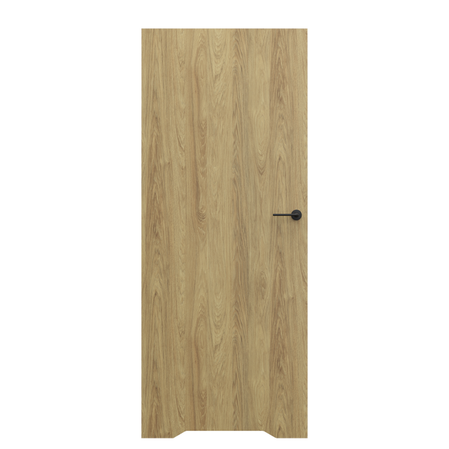 Drzwi wewnętrzne ukryte bezprzylgowe pełne z podcięciem wentylacyjnym rekuperacją Hide Hikora naturalny 70 lewe