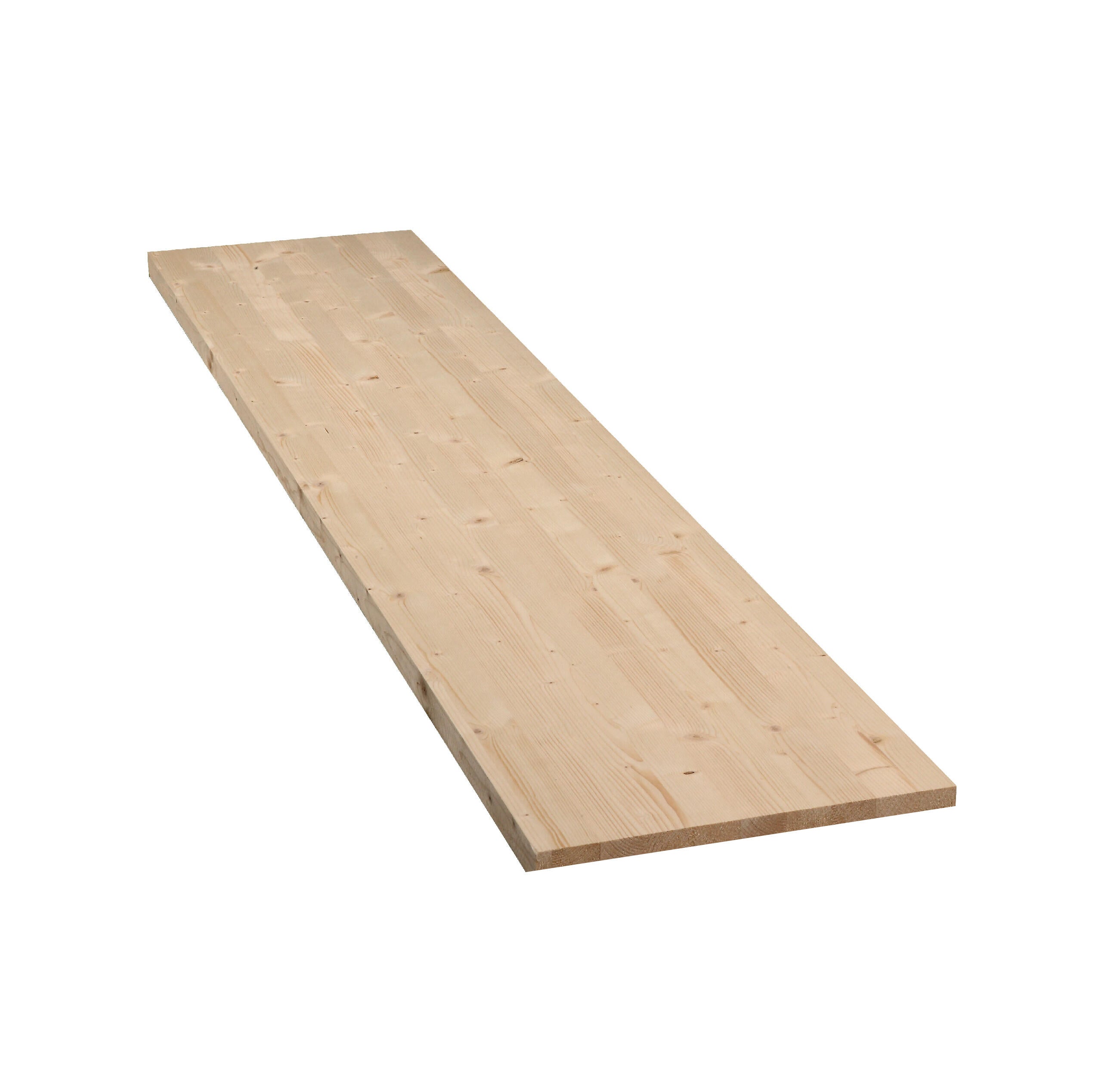 Tavola lamellare in legno di abete, 1° scelta L 30 x 80 cm x Sp 18 mm - 2